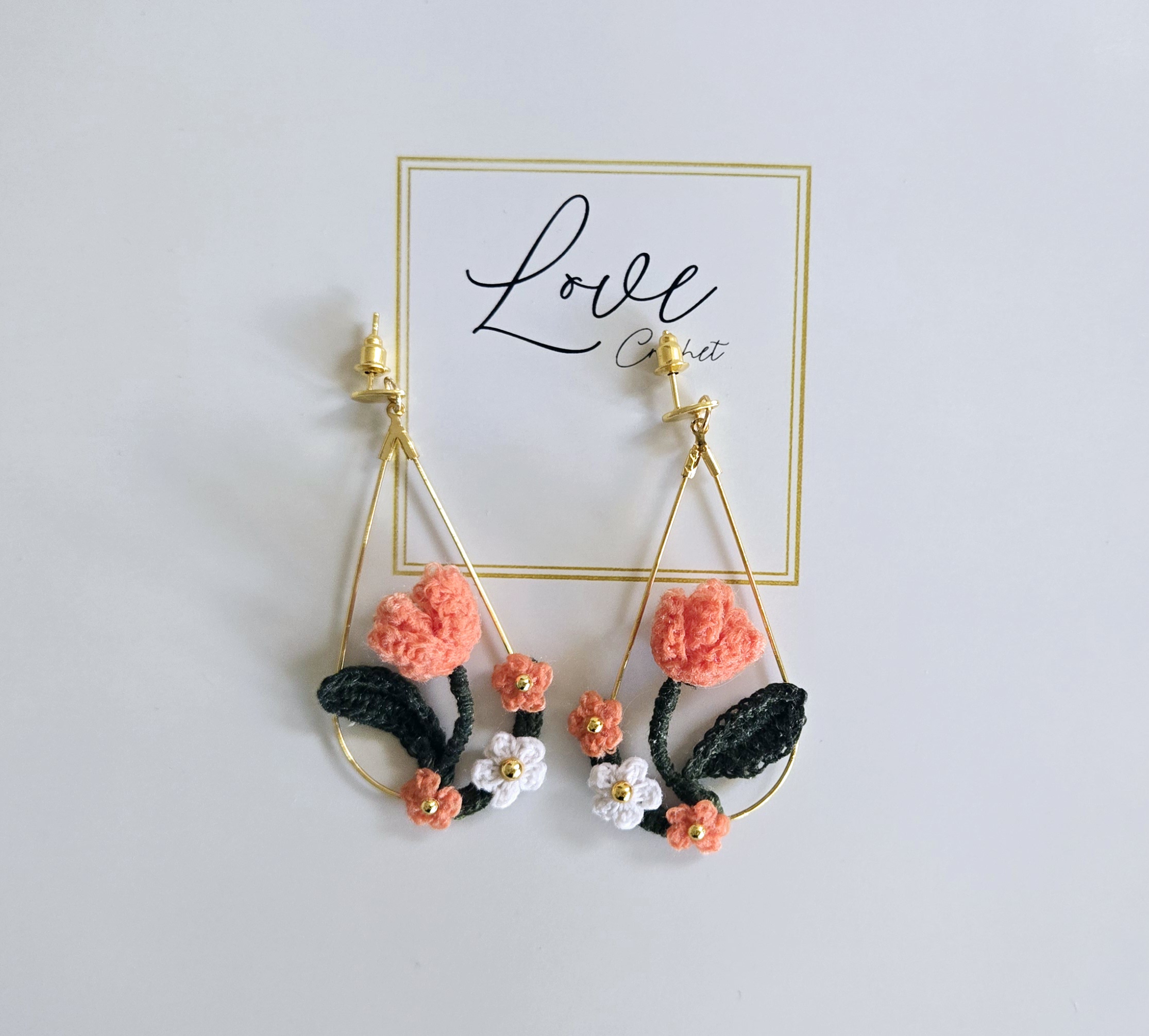 Handmade Tulip Floral Earrings