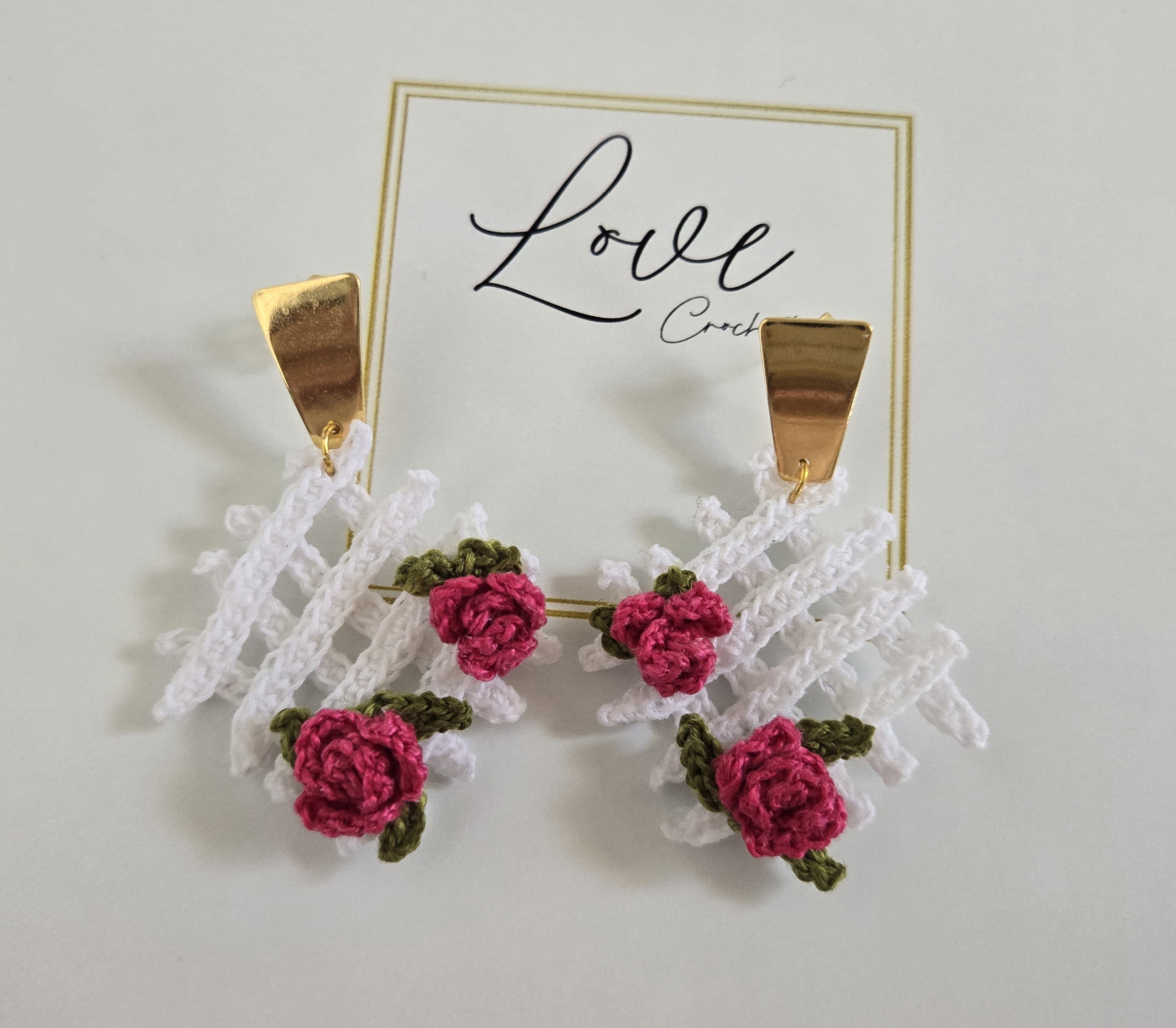 Handcrafted Fence Floral Earrings