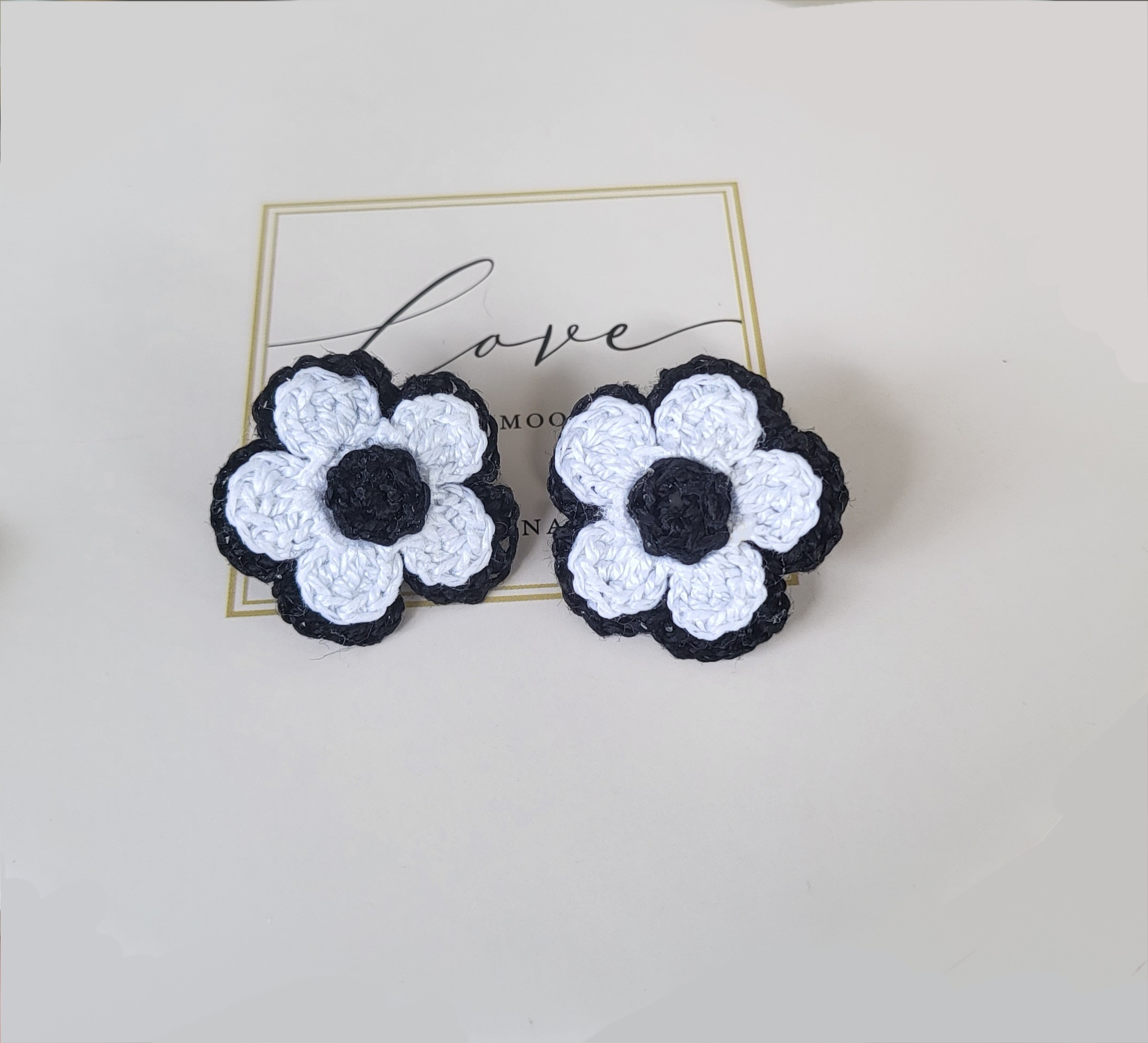 Handmade Crochet Flower Earrings