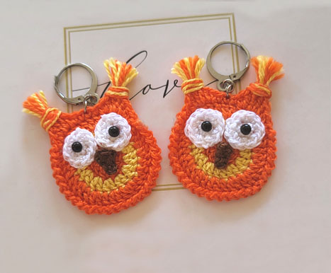 Crochet Owl Earrings