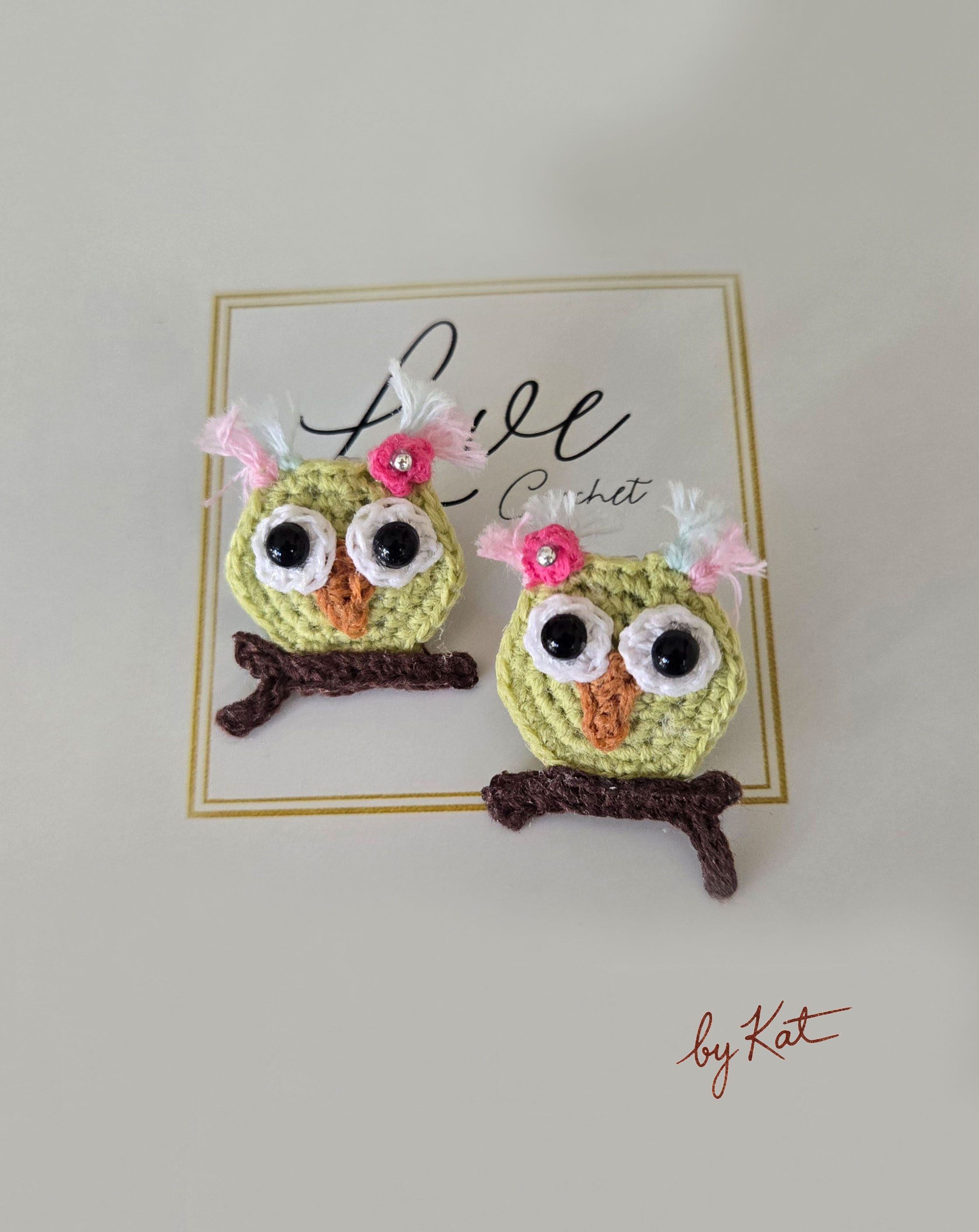 Handcrafted Crochet Owl Earrings