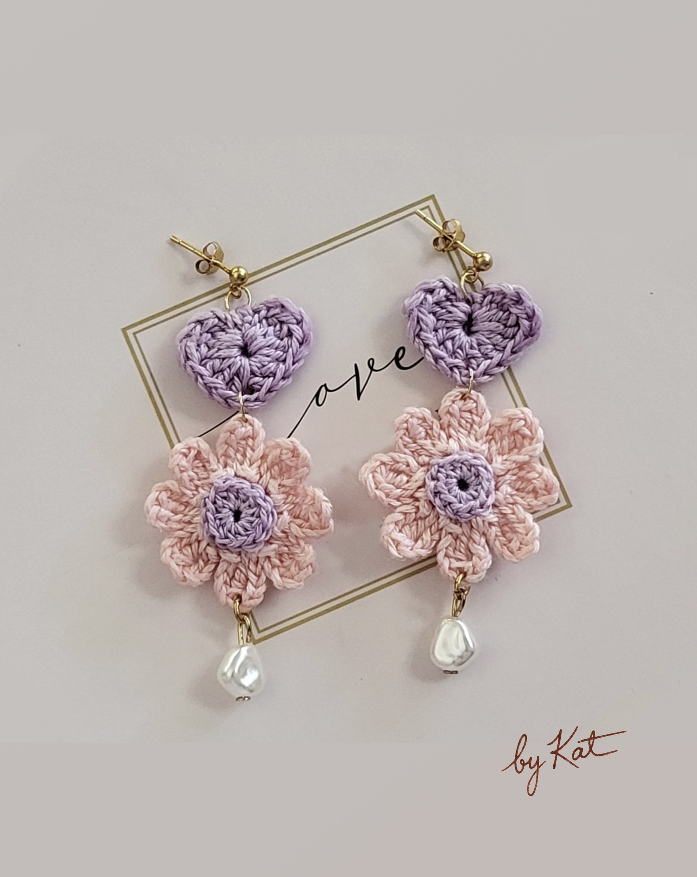 Handmade Crochet Flower Earrings