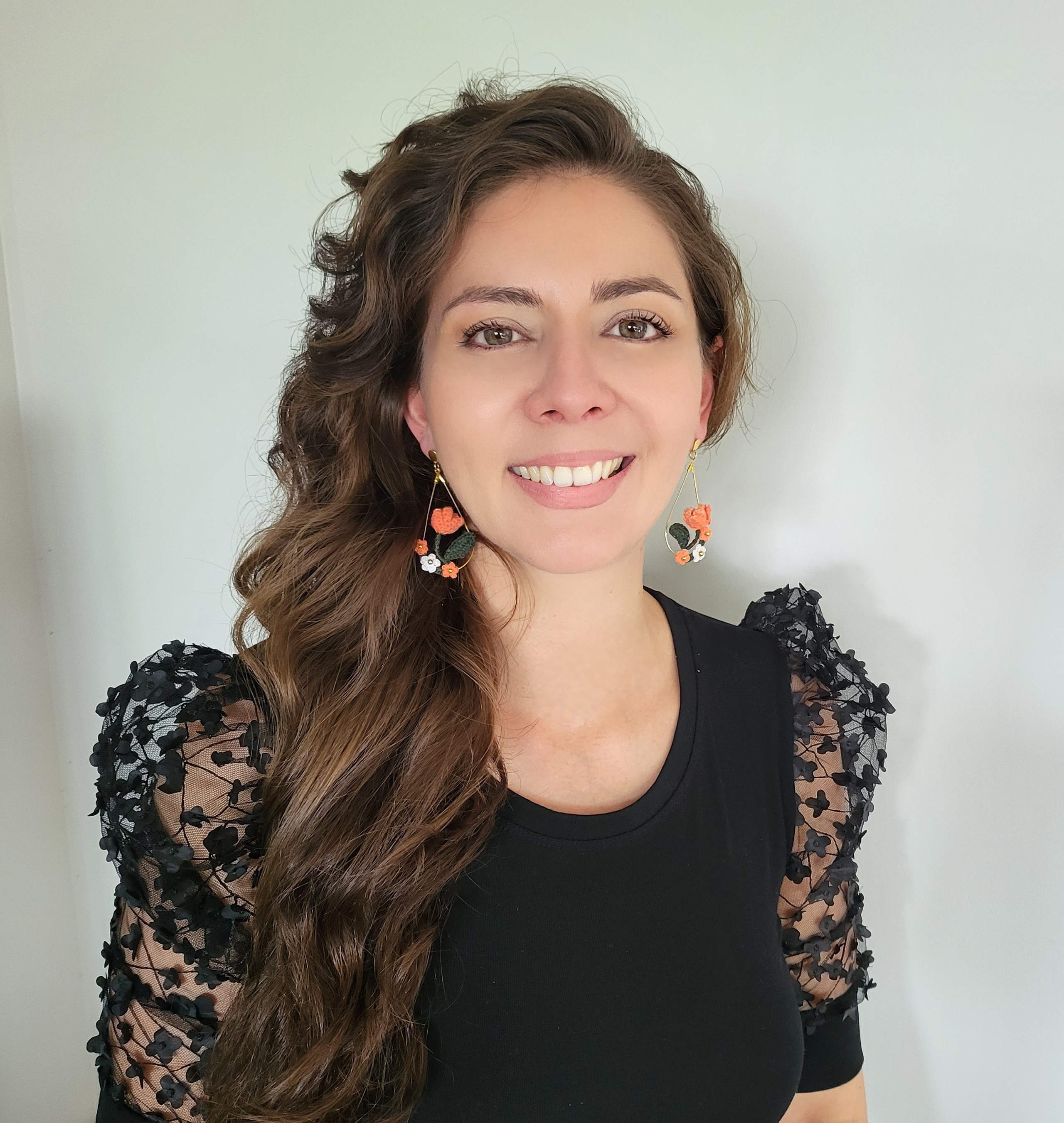 Handmade Tulip Floral Earrings