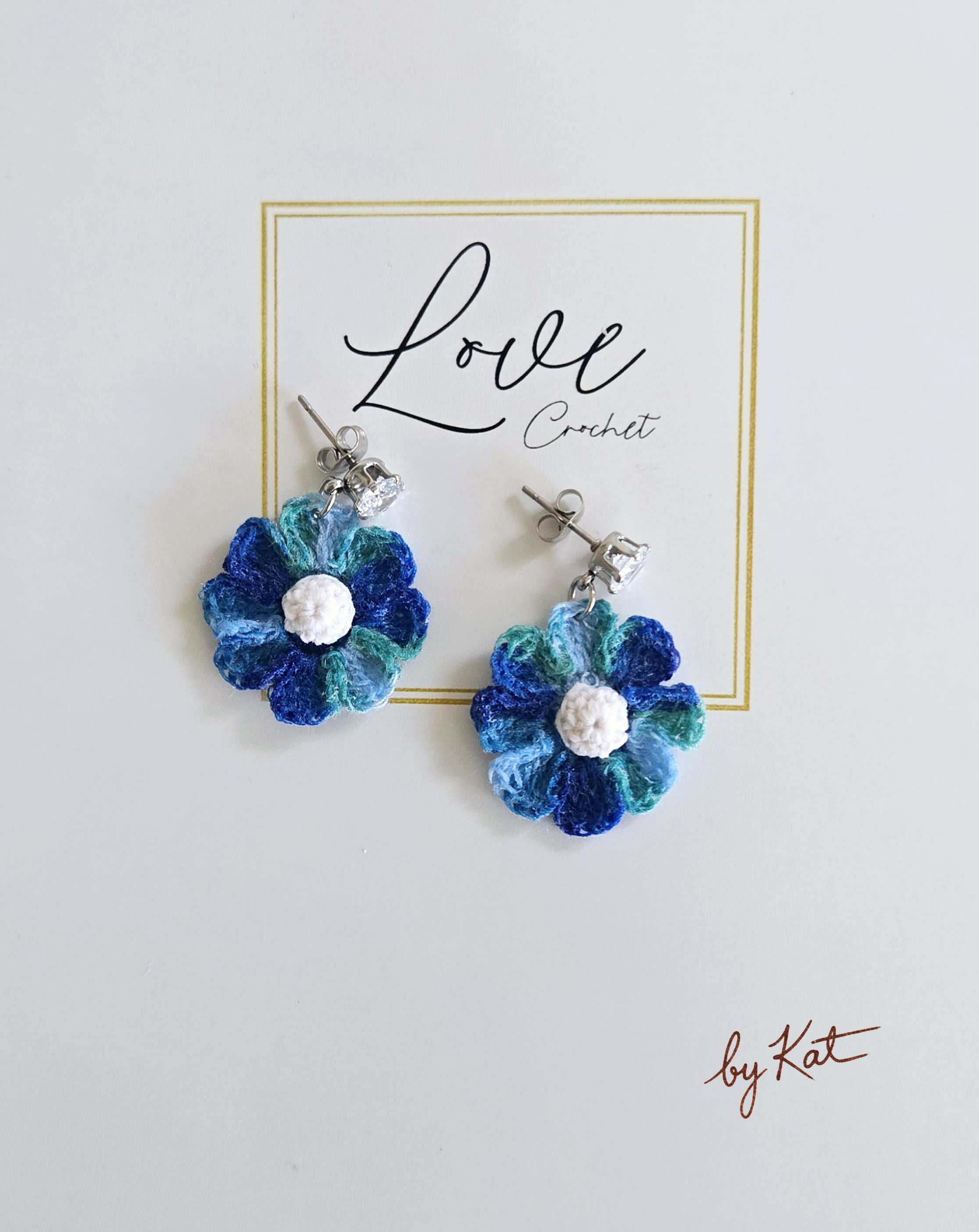 Handmade Crochet Flower Earrings