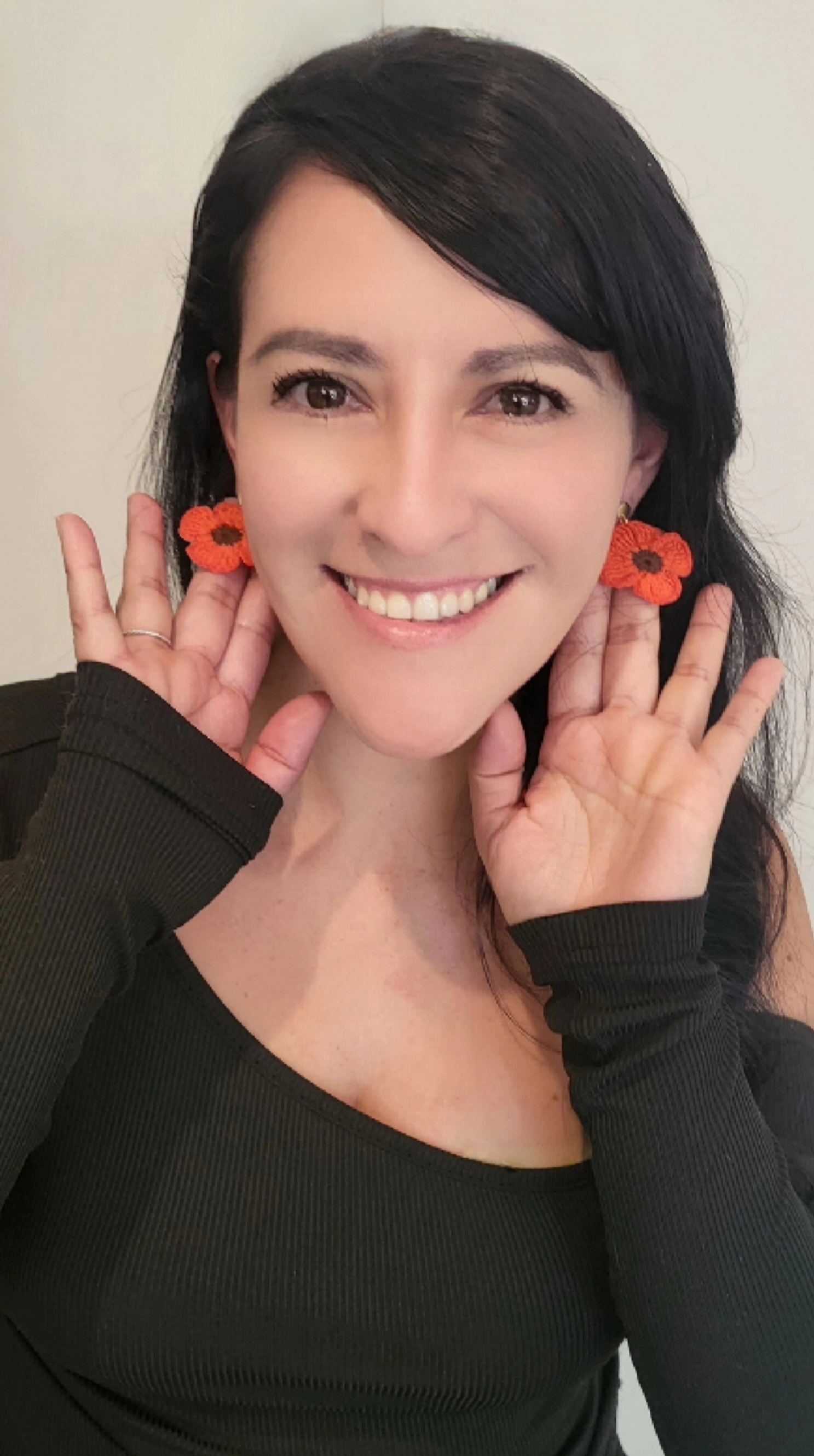 Handmade Crochet Flower Earrings