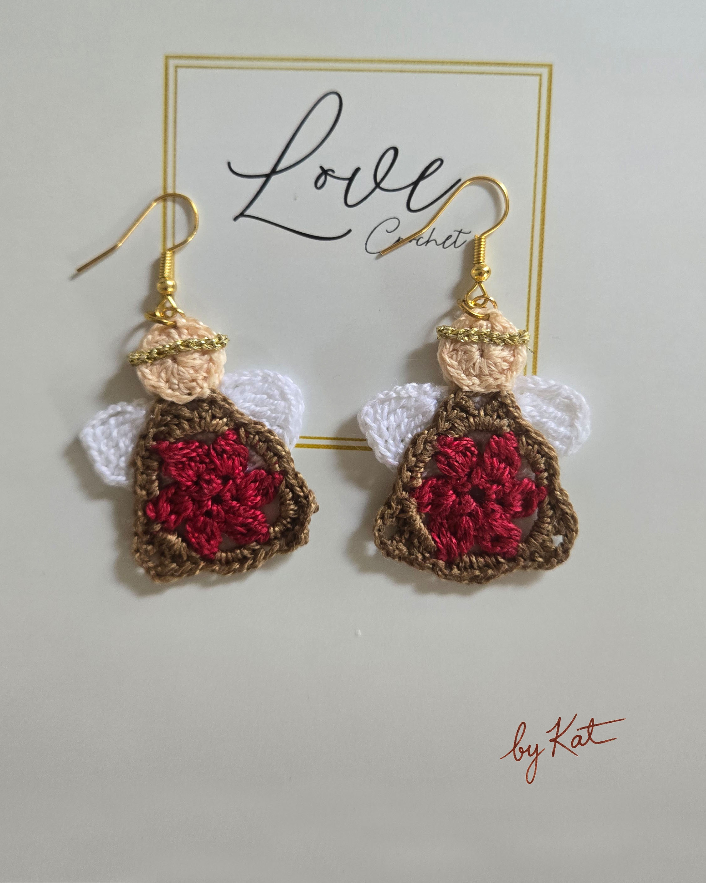 Handmade Angel Crochet Earrings