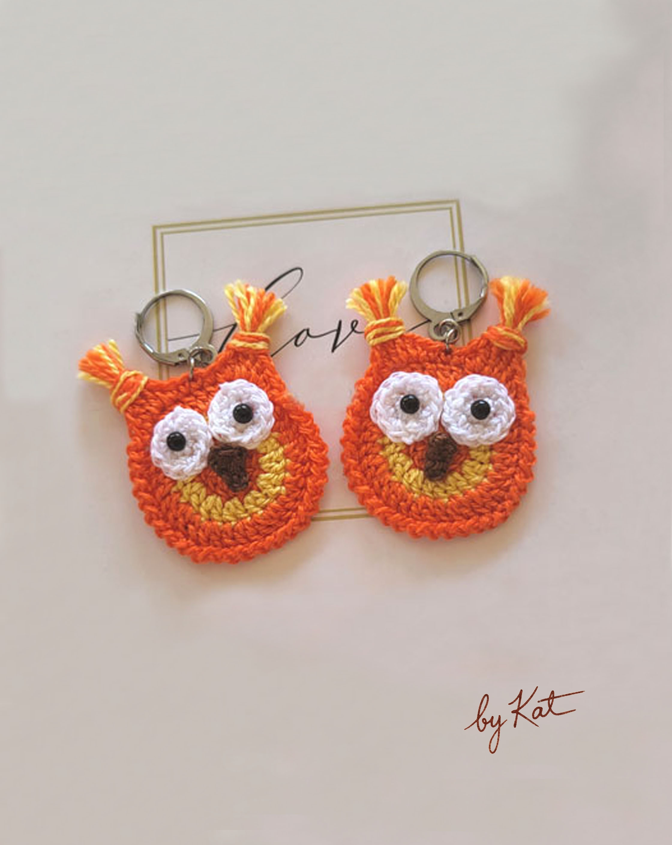 Crochet Owl Earrings