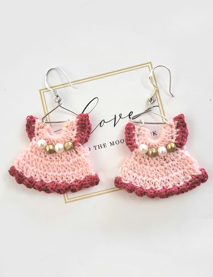 Handmade Crochet Dress Earrings