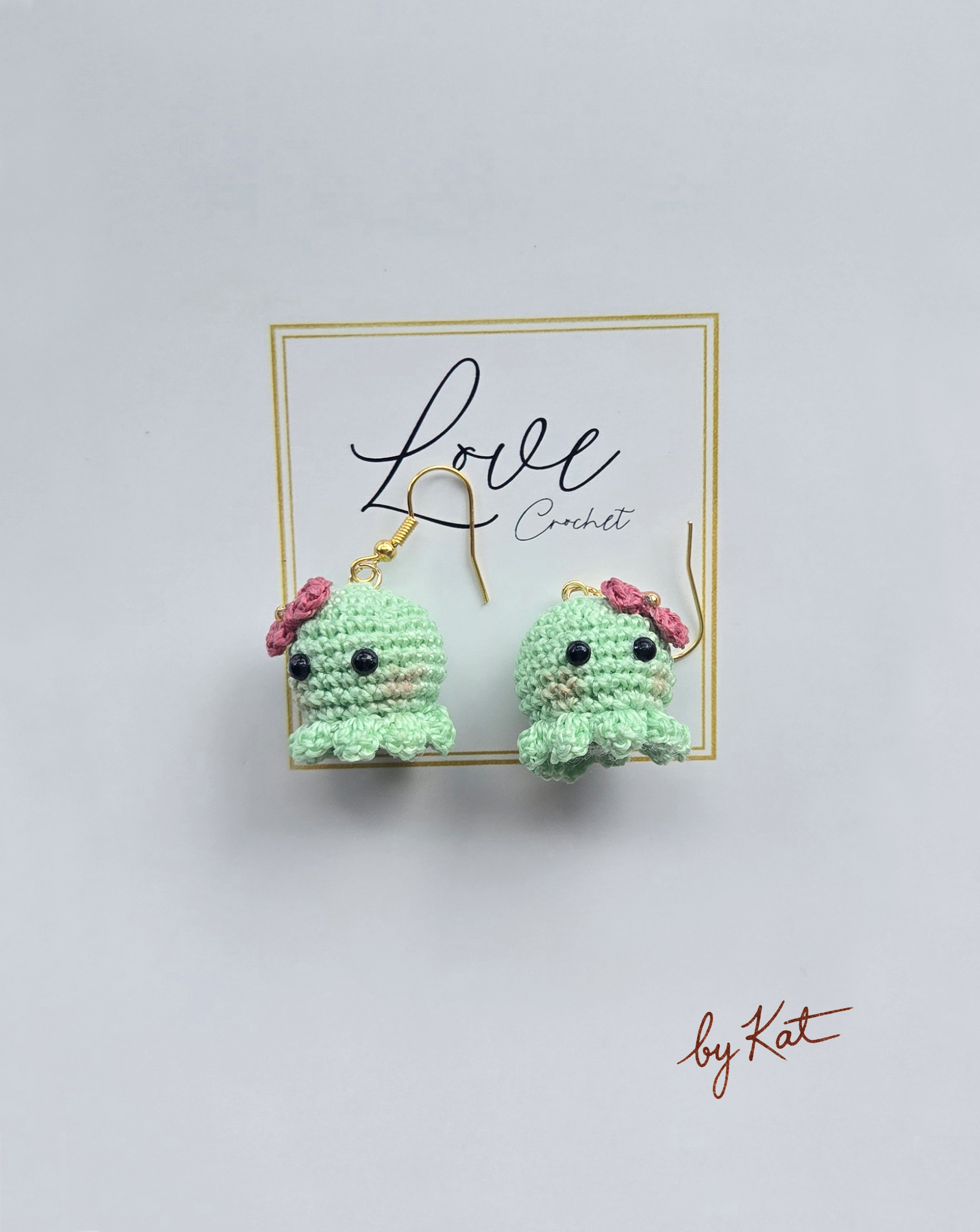 Handmade Crochet Octopus Earrings