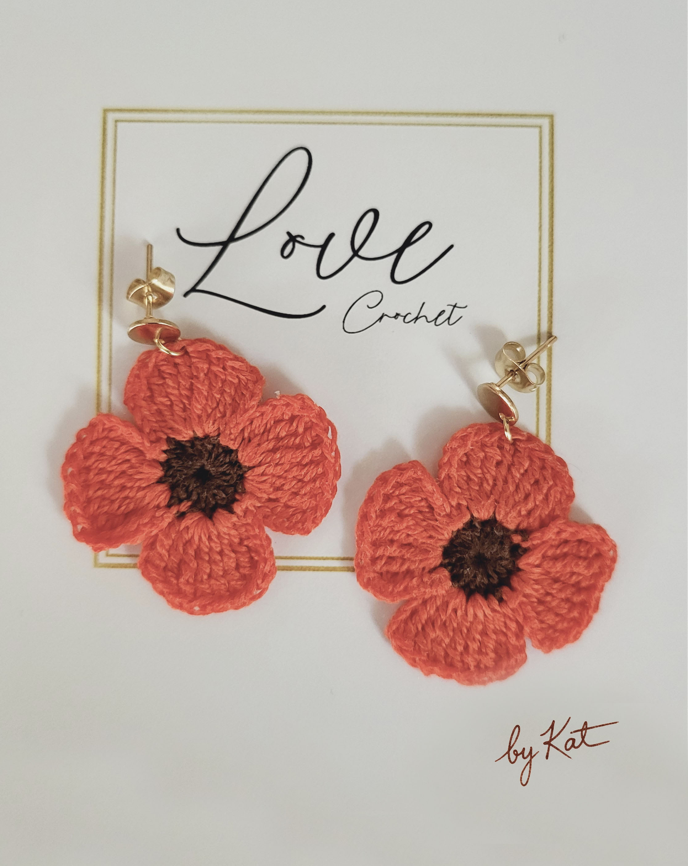 Handmade Crochet Flower Earrings