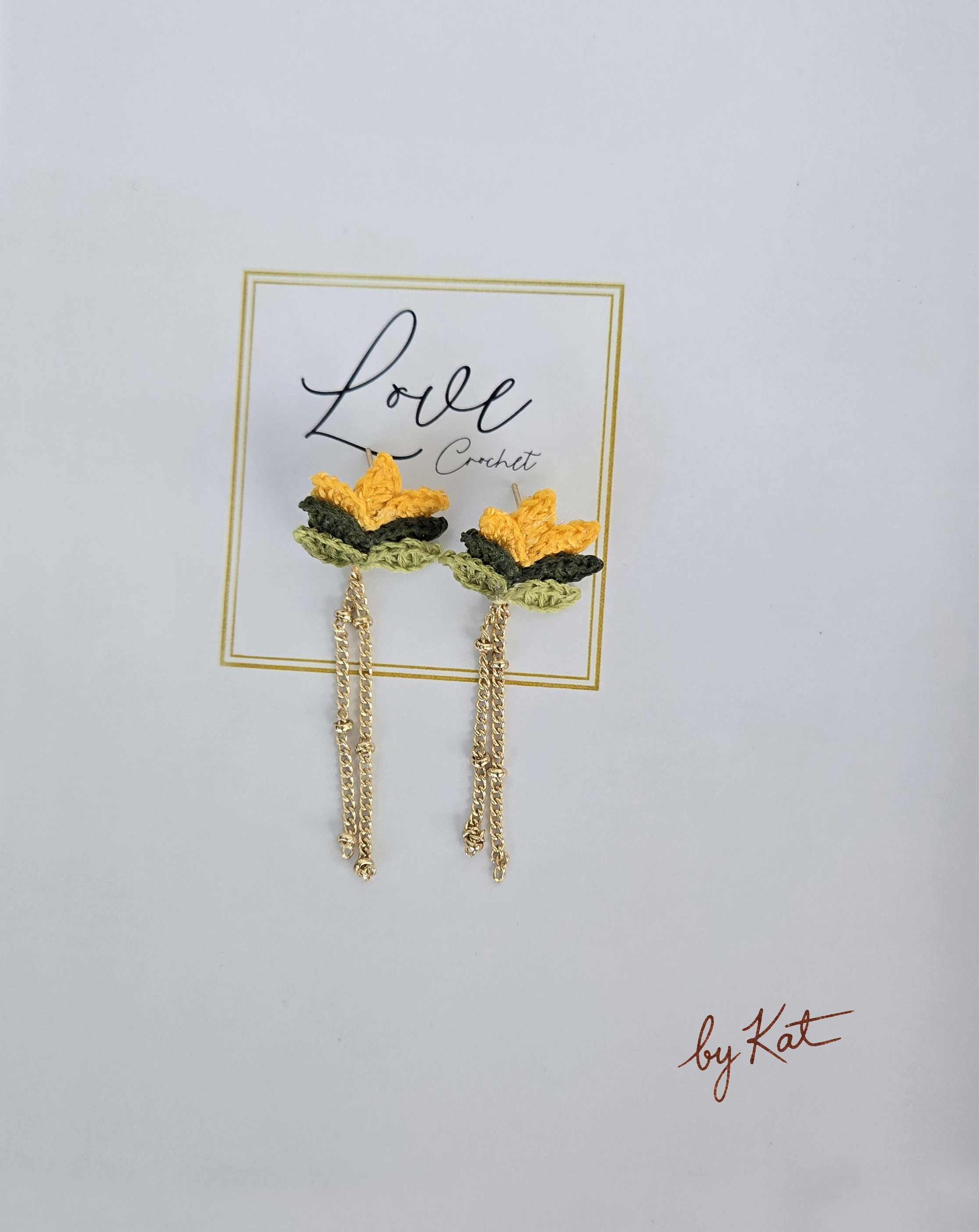 Handmade Crochet Flower Earrings