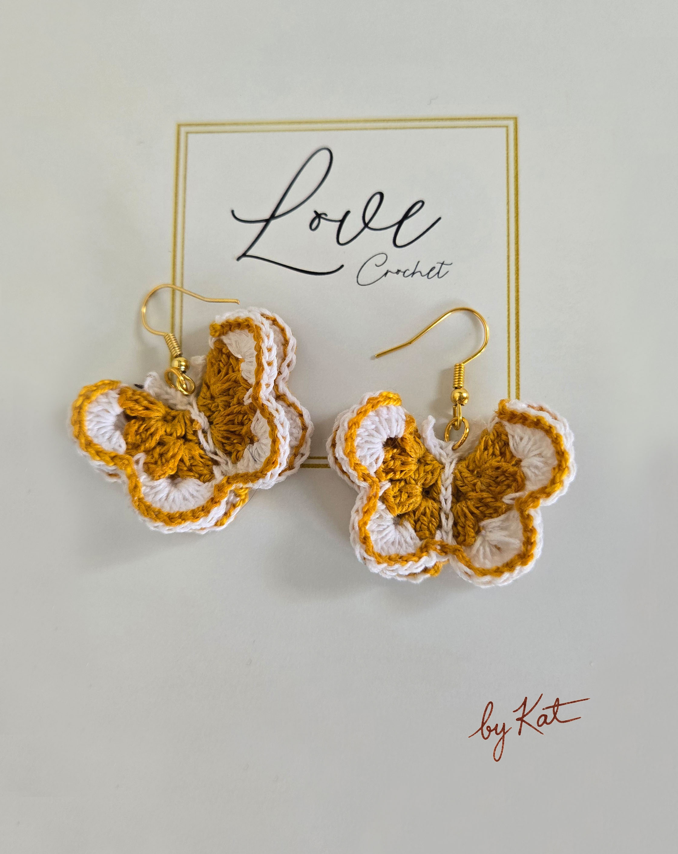 Handmade Butterfly Crochet Earrings