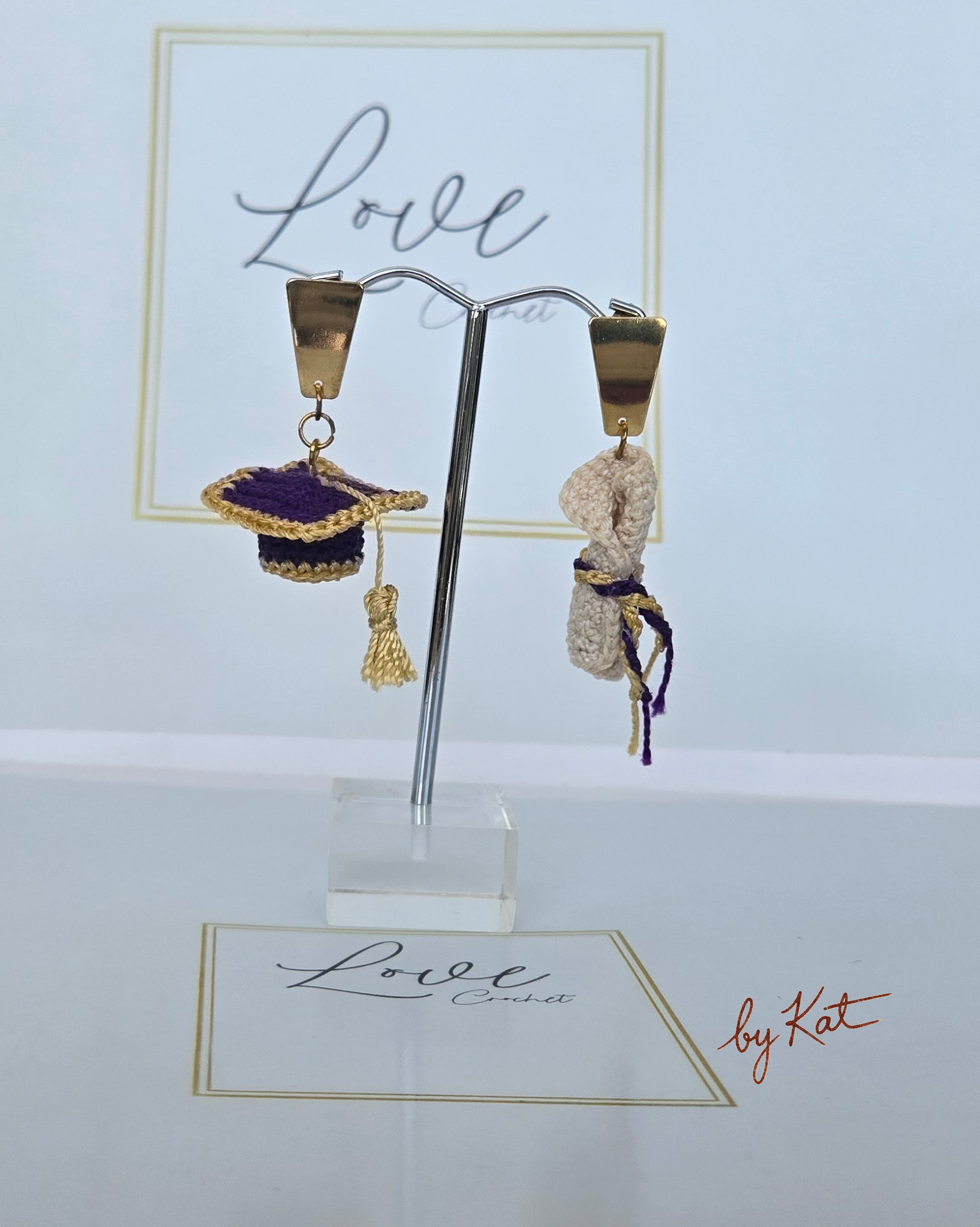 Graduation Cap & Scroll Earrings