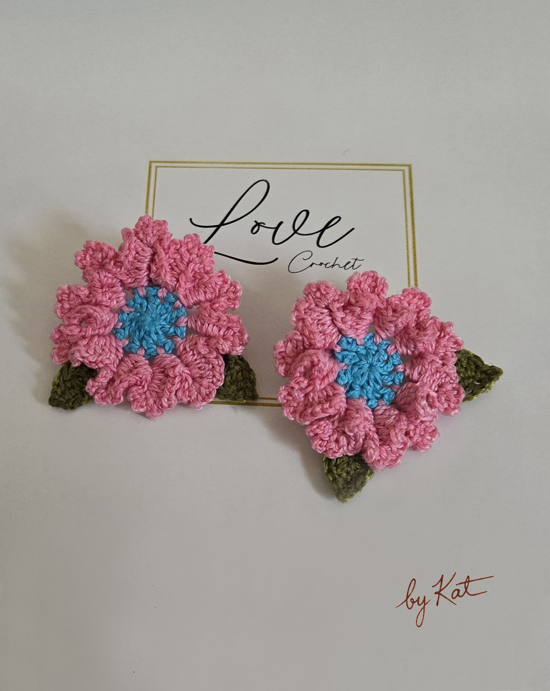 Handmade Crochet Flower earrings