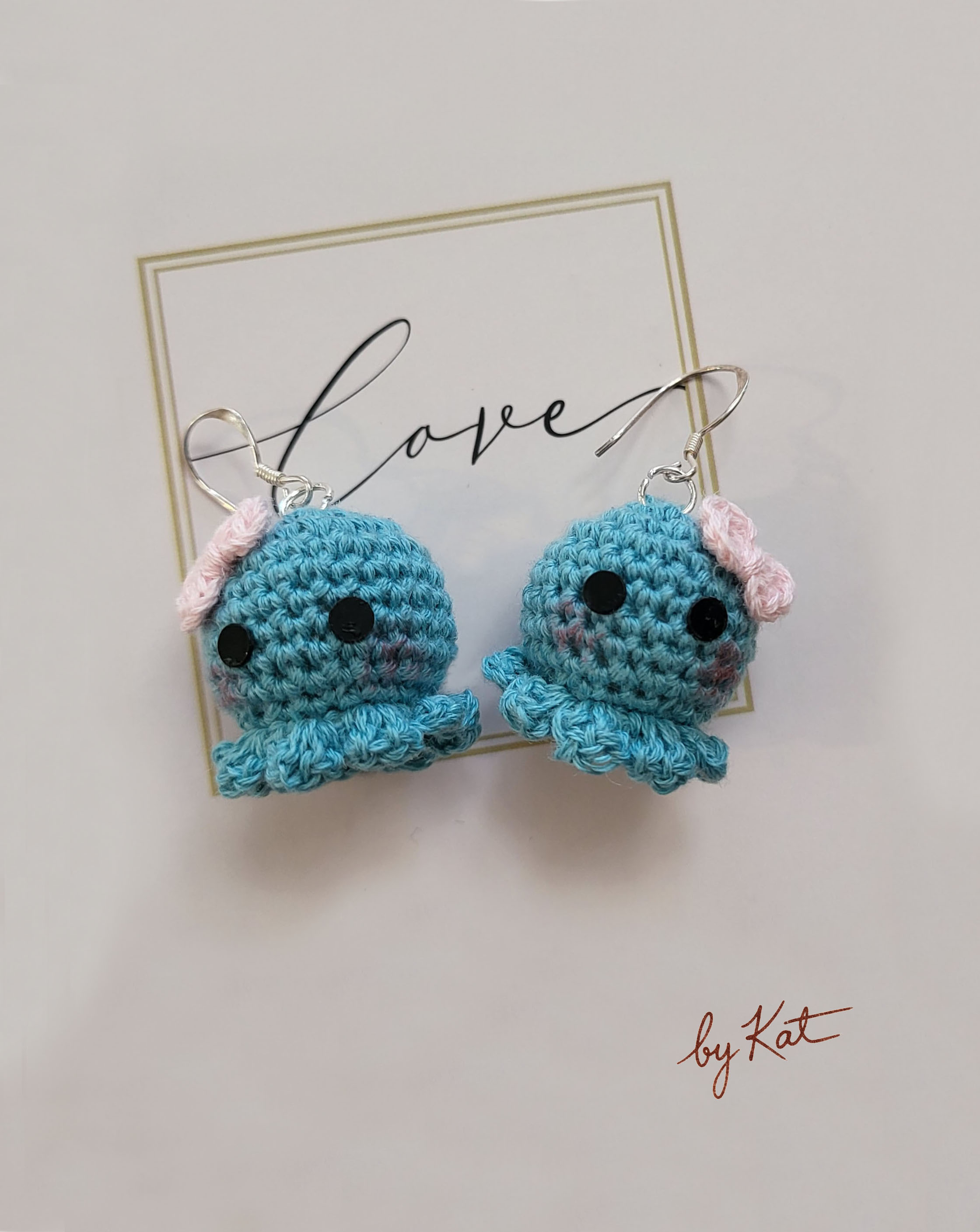 Handmade Crochet Octopus Earrings