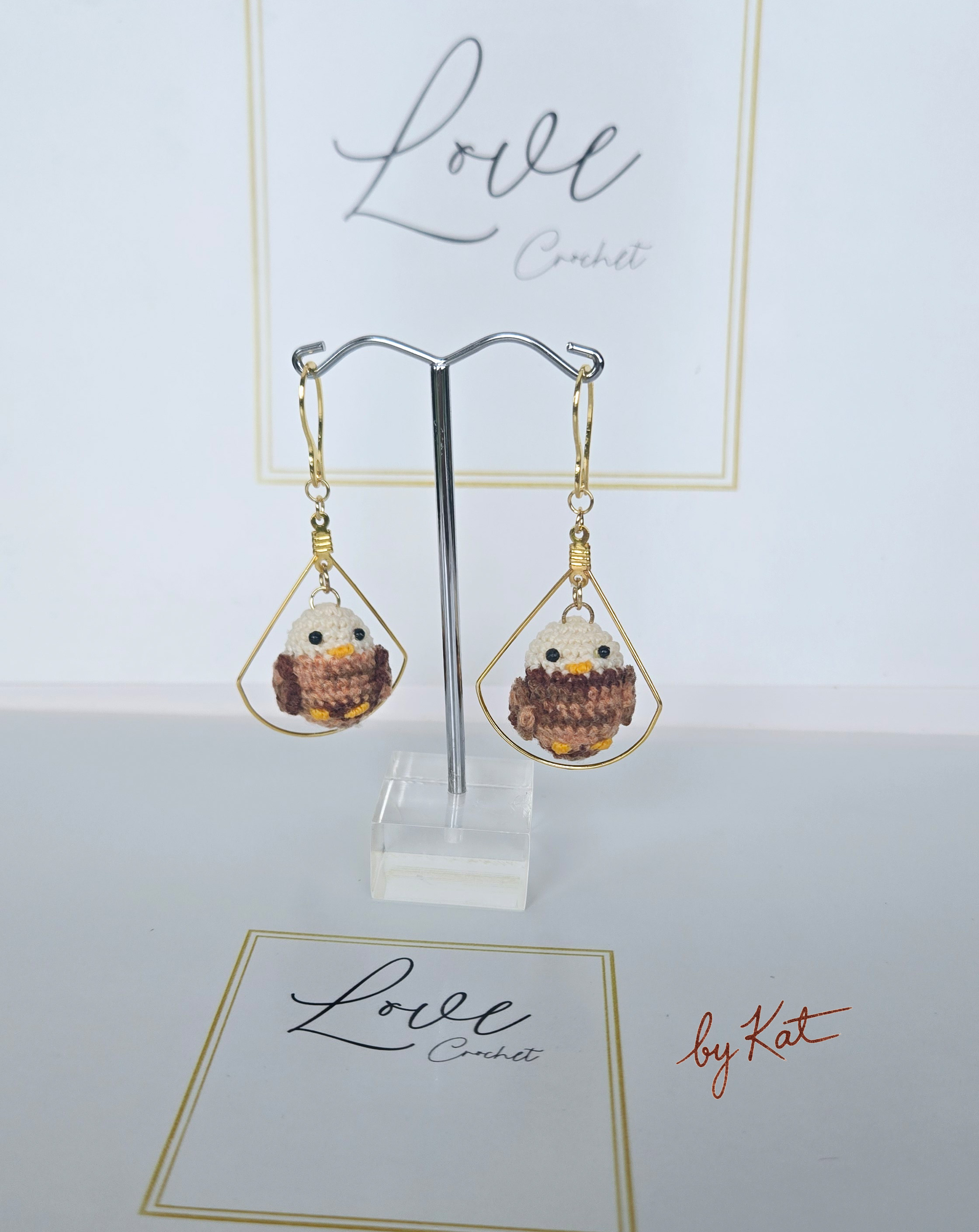 Crochet Bird Earrings