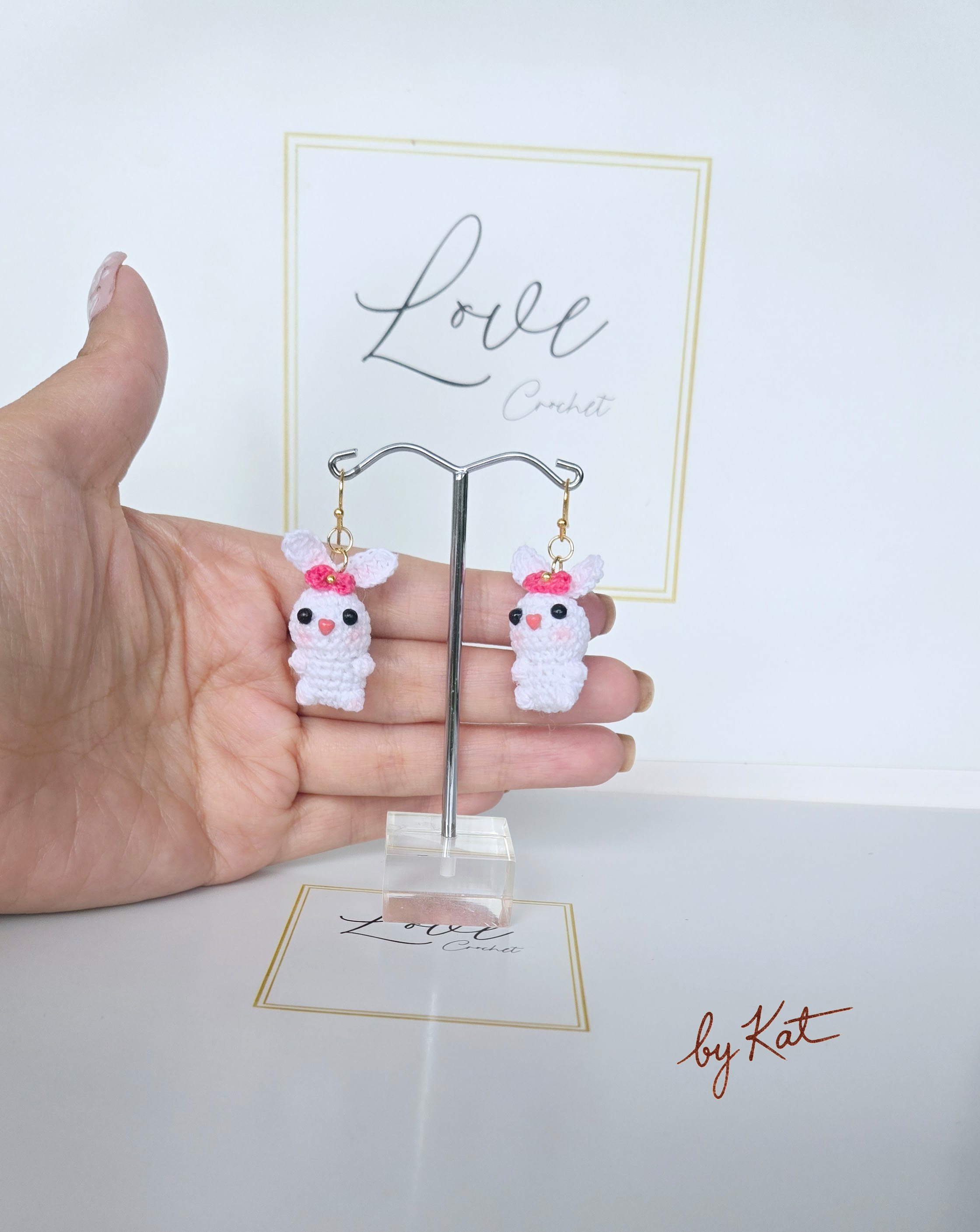 Crochet Bunny Earrings