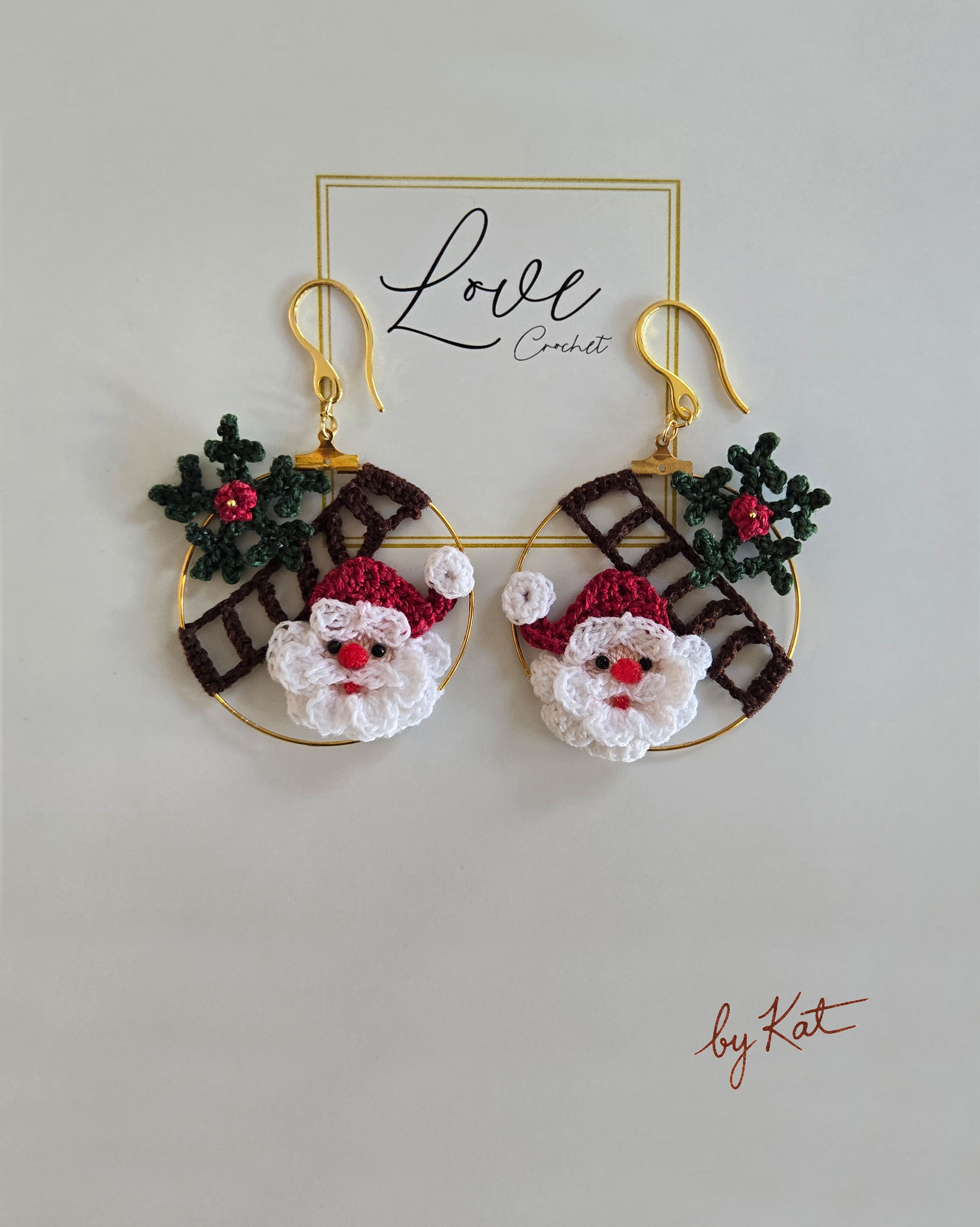 Handcrafted Santa Claus Earrings