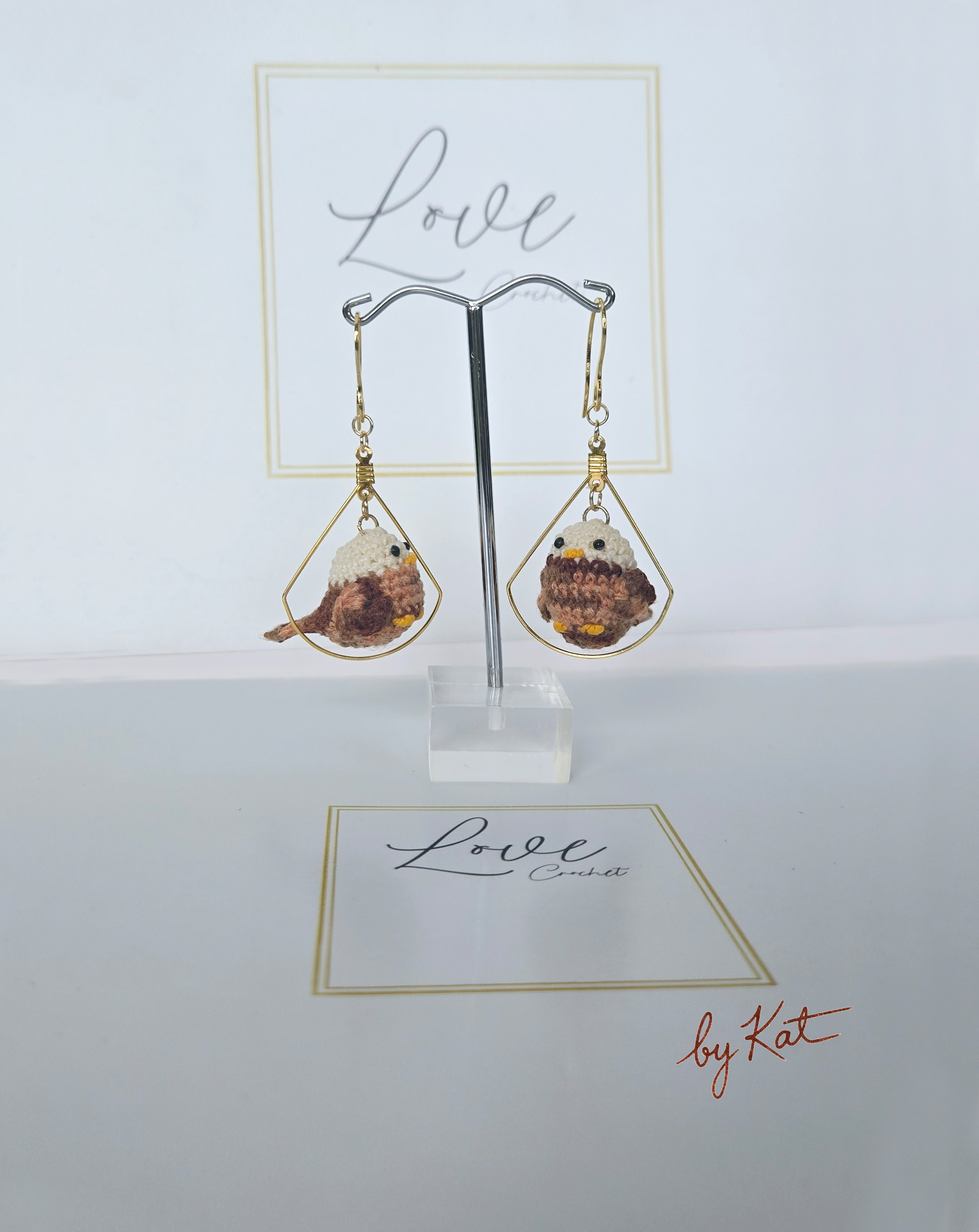 Crochet Bird Earrings