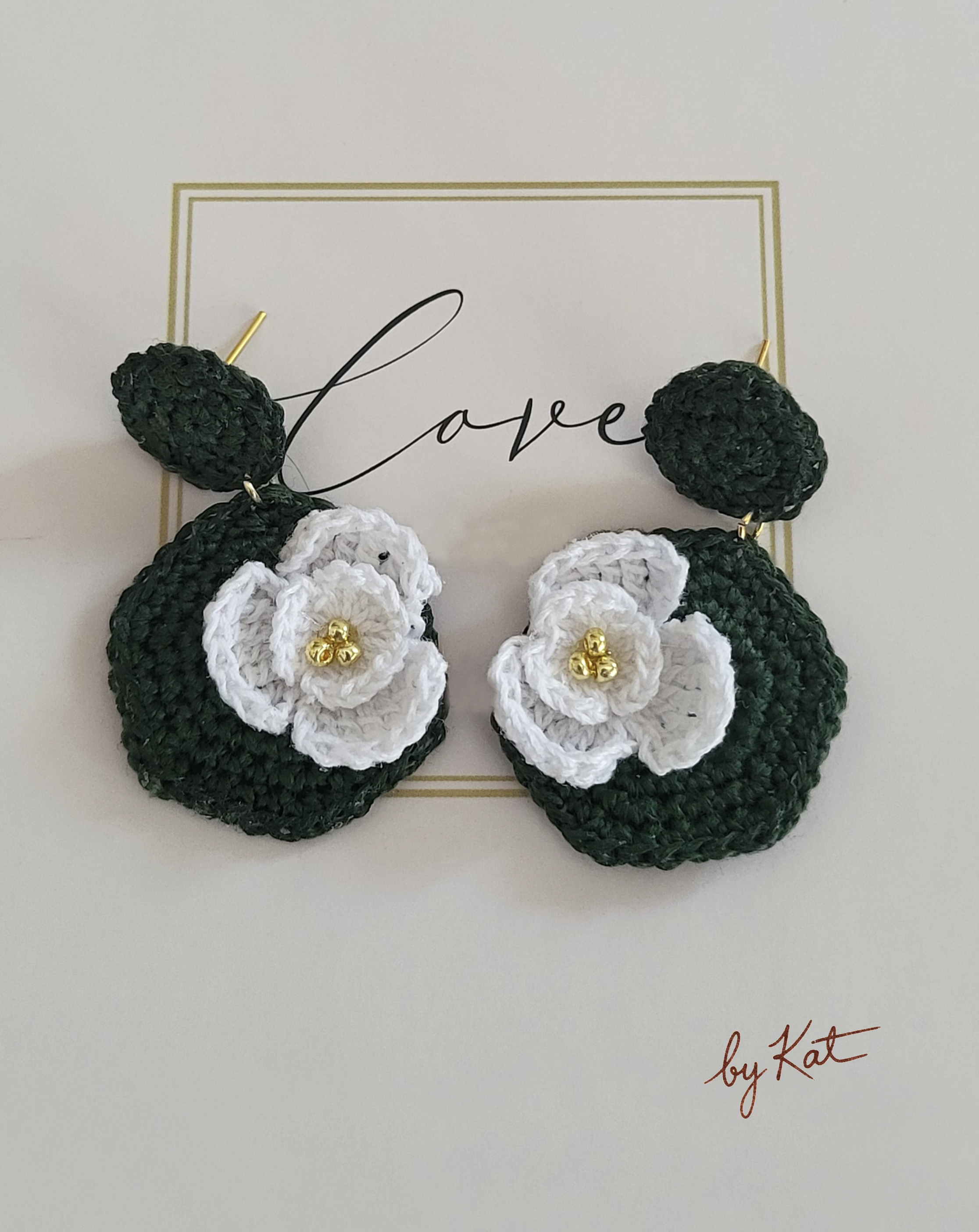 Handmade Crochet Flower Earrings