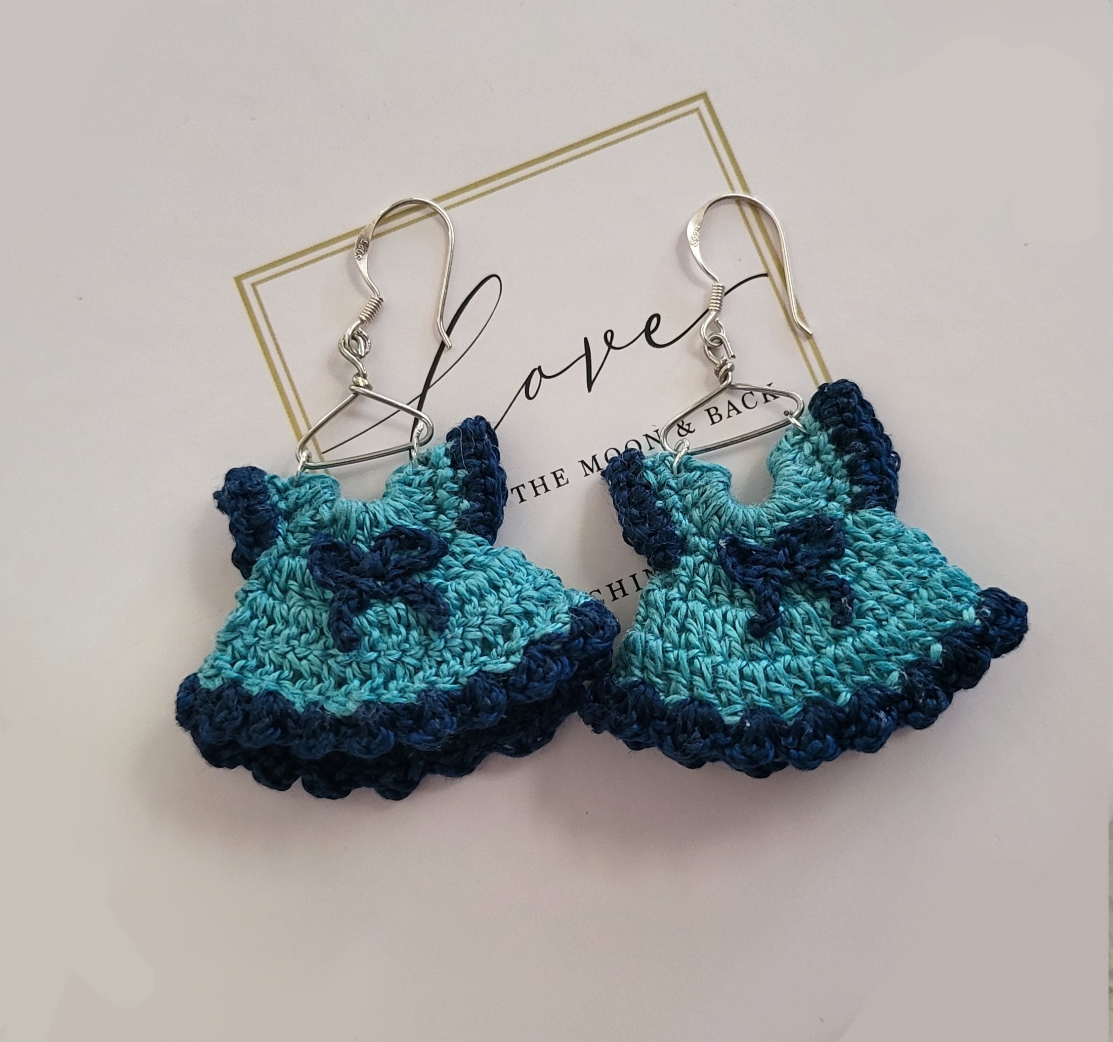 Handmade Crochet Dress Earrings