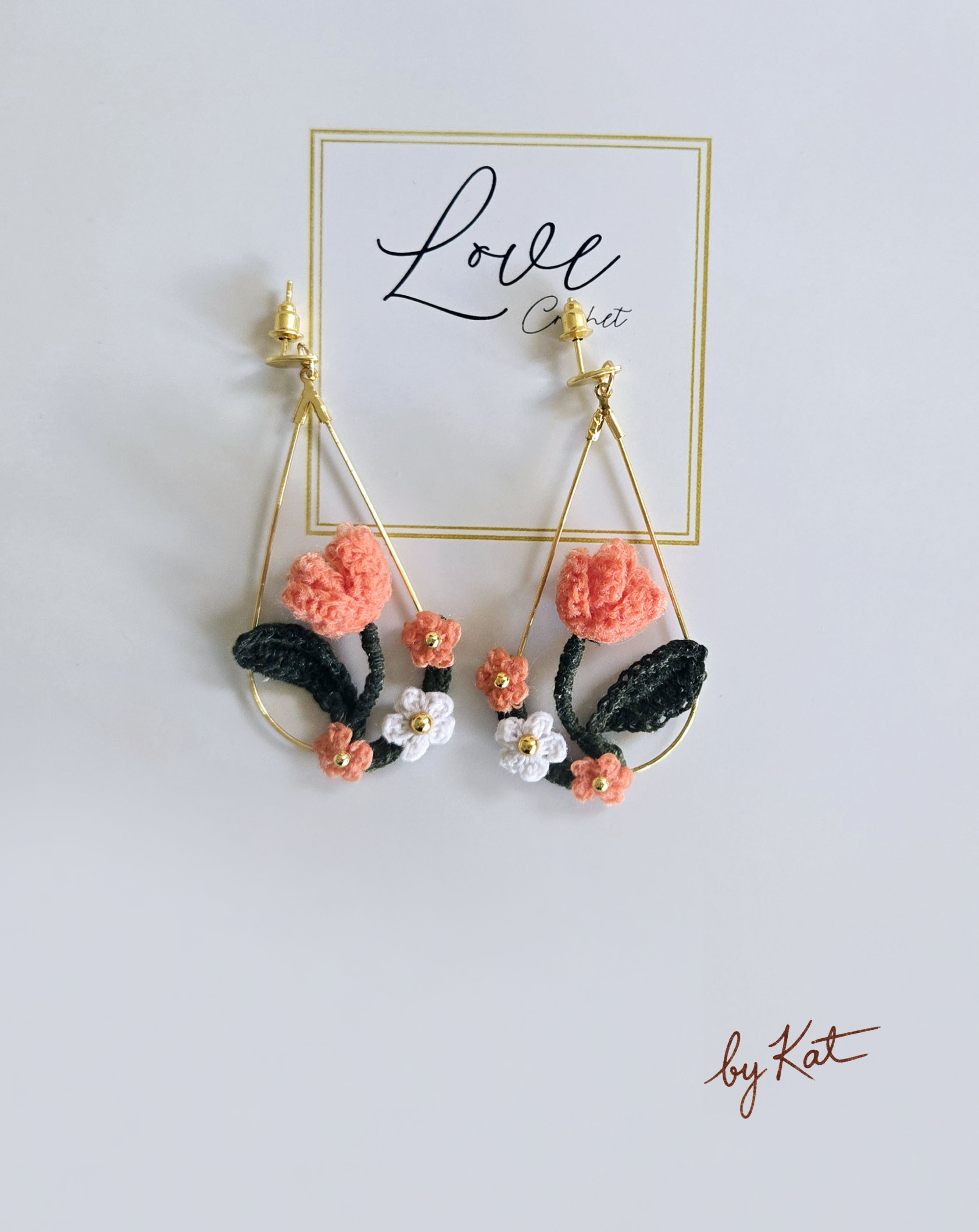 Handmade Tulip Floral Earrings