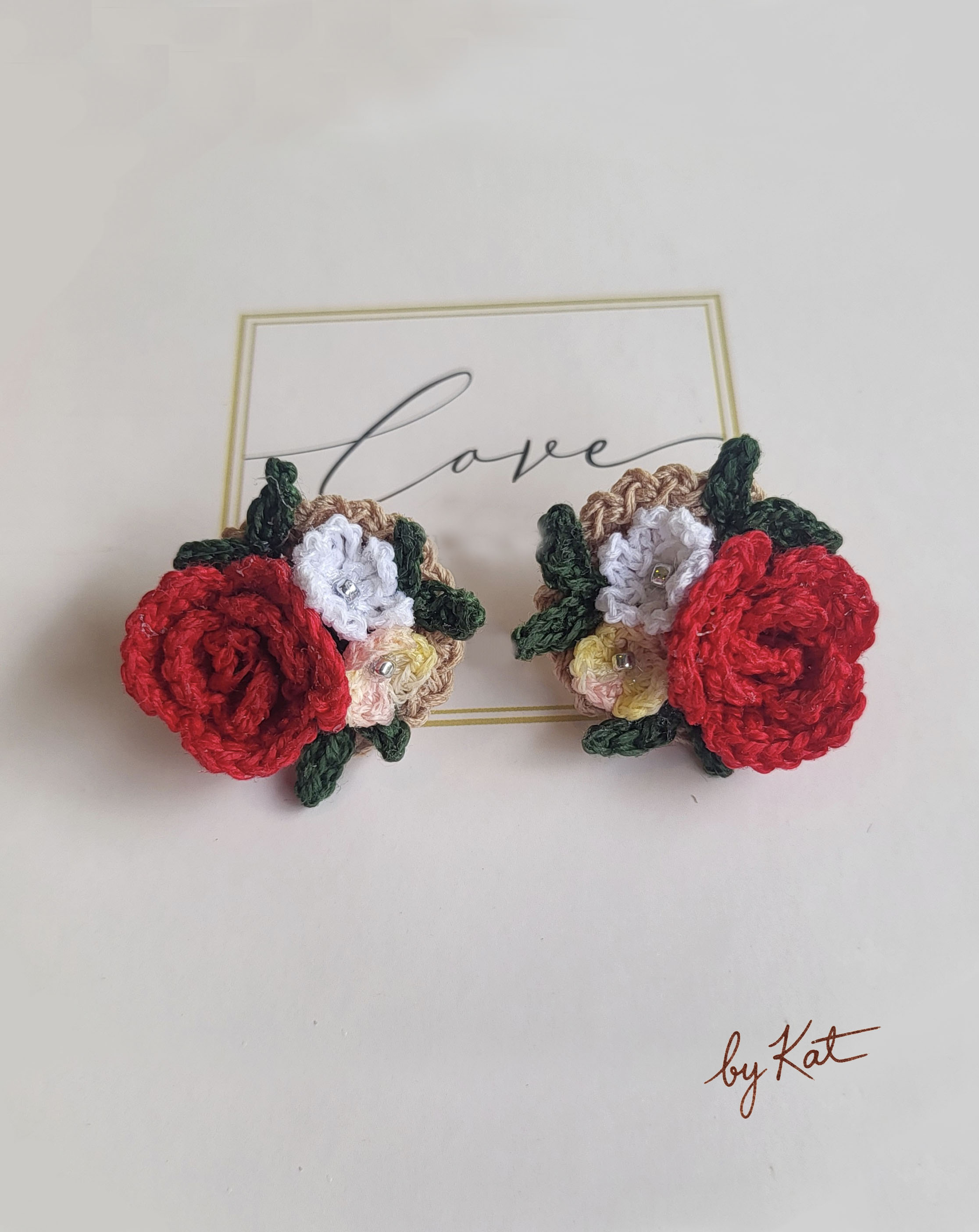 Handmade Floral Crochet Earrings
