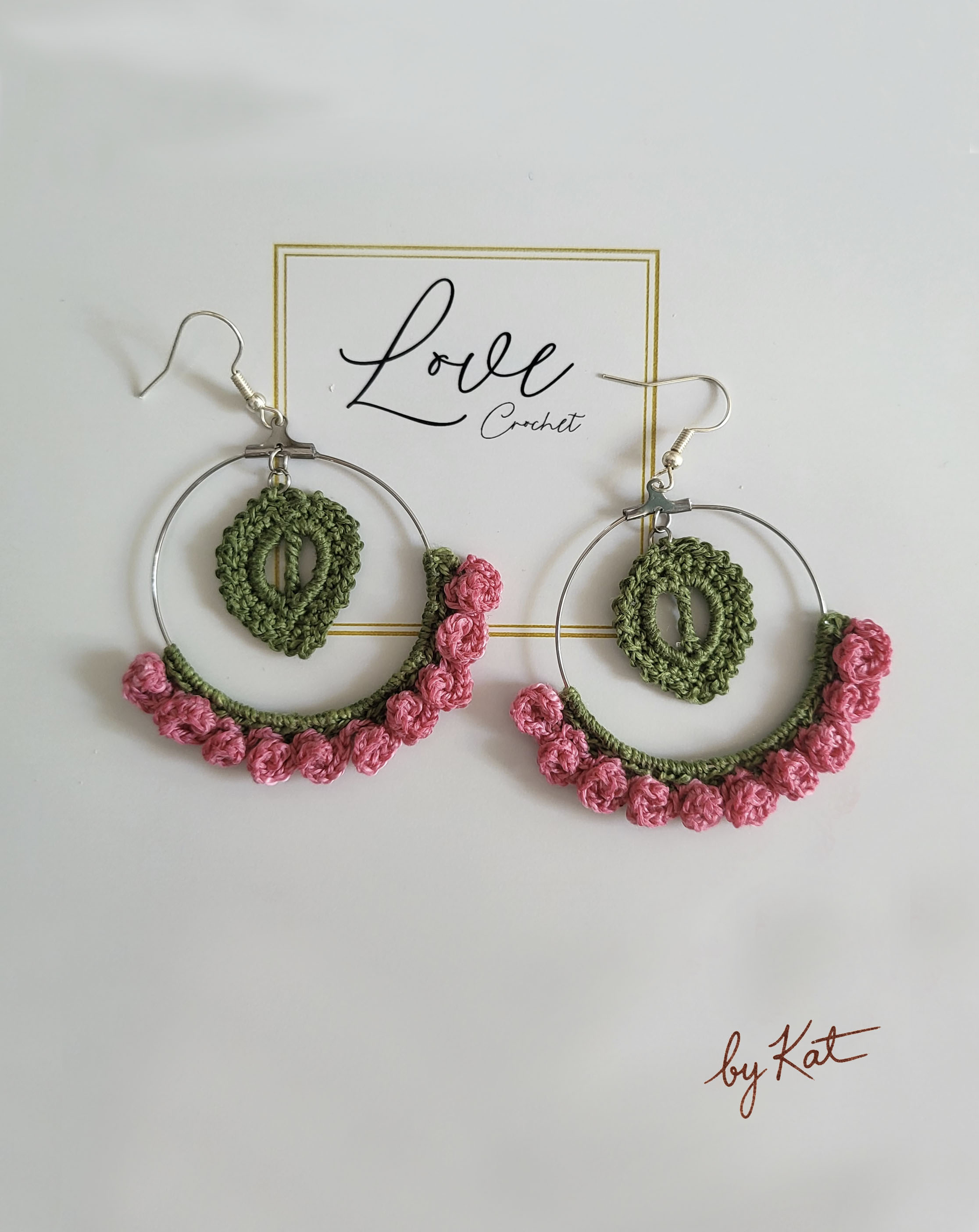 Handmade Crochet Flower Earrings