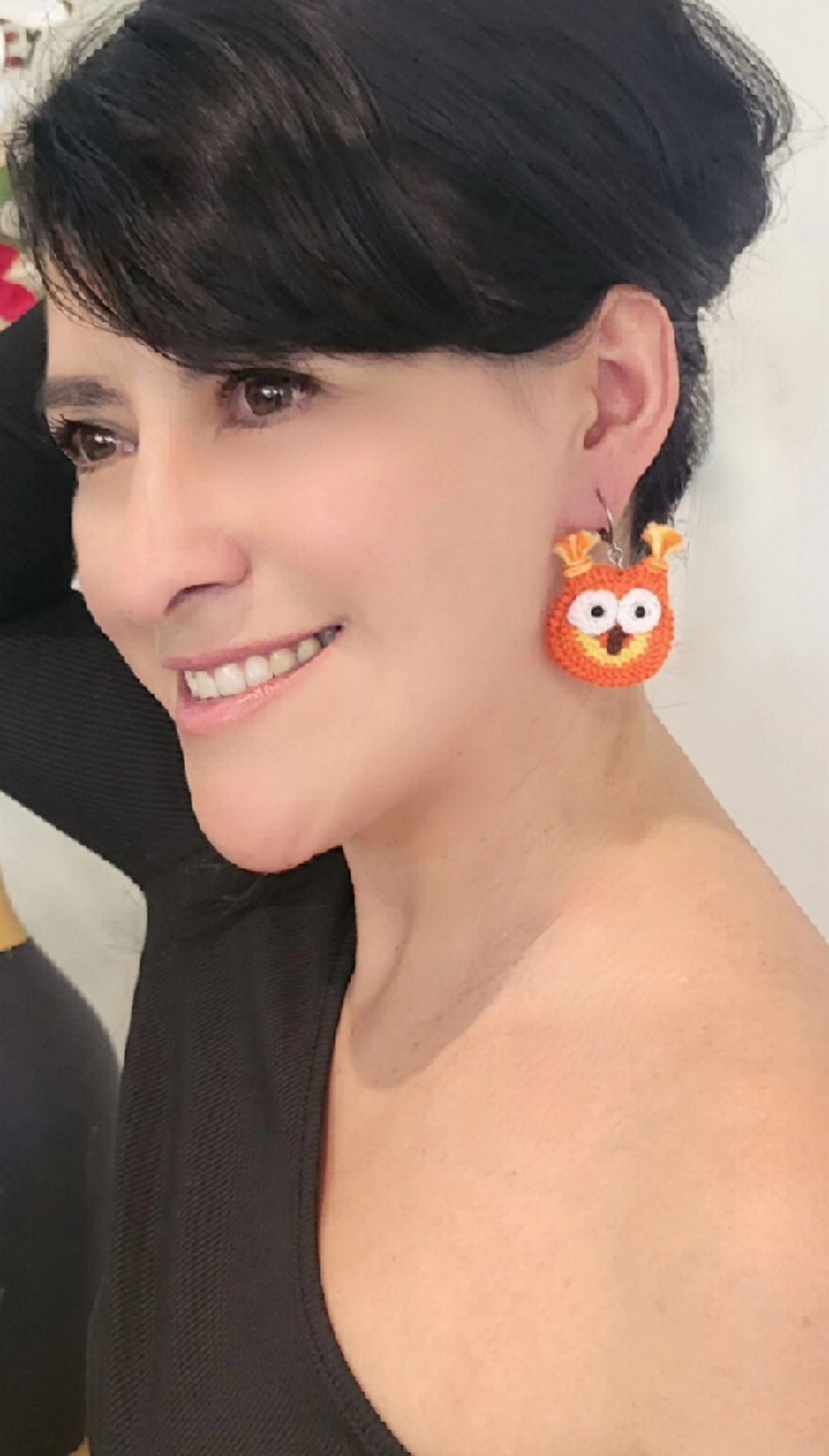Crochet Owl Earrings
