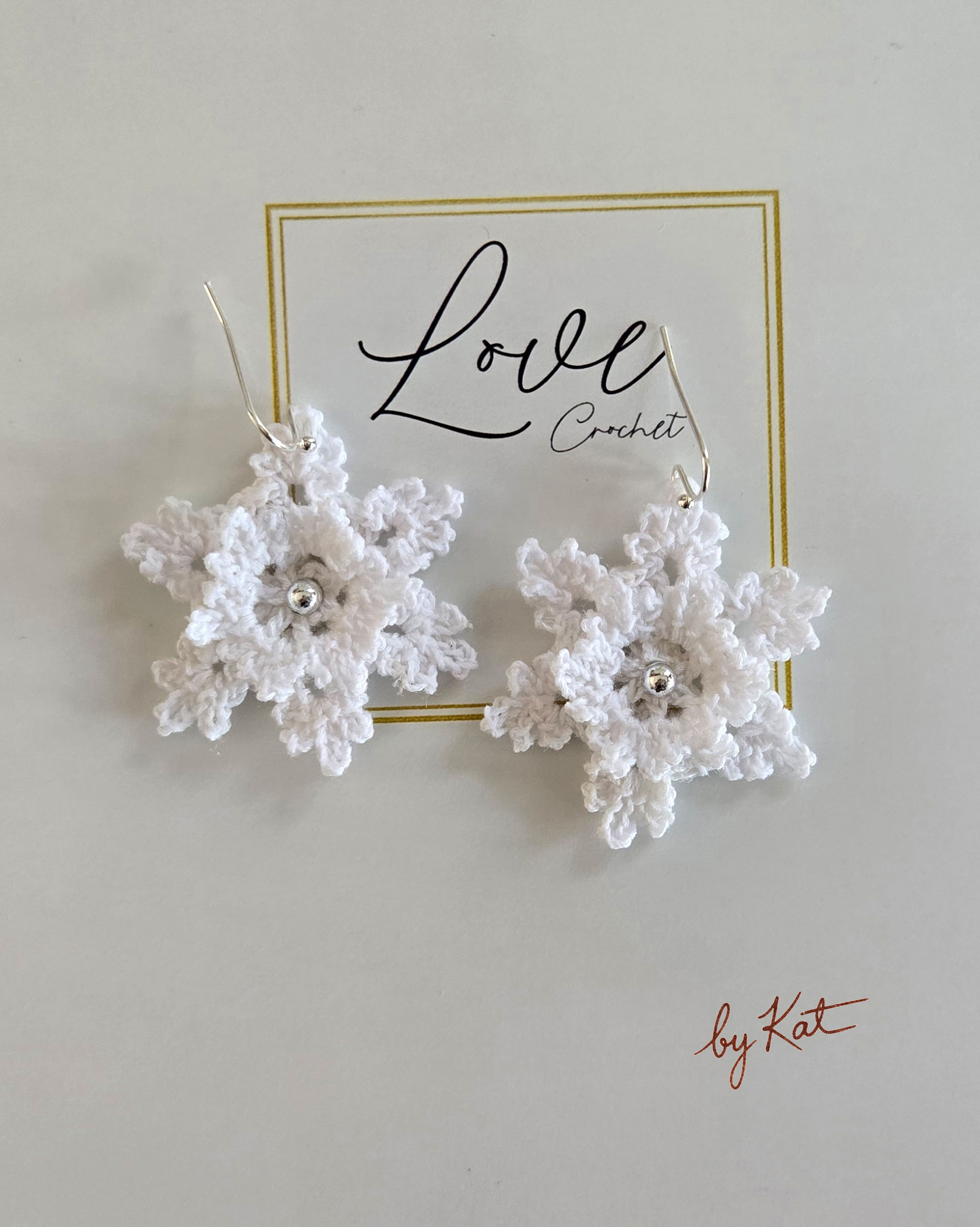 Crochet Snowflake Earrings