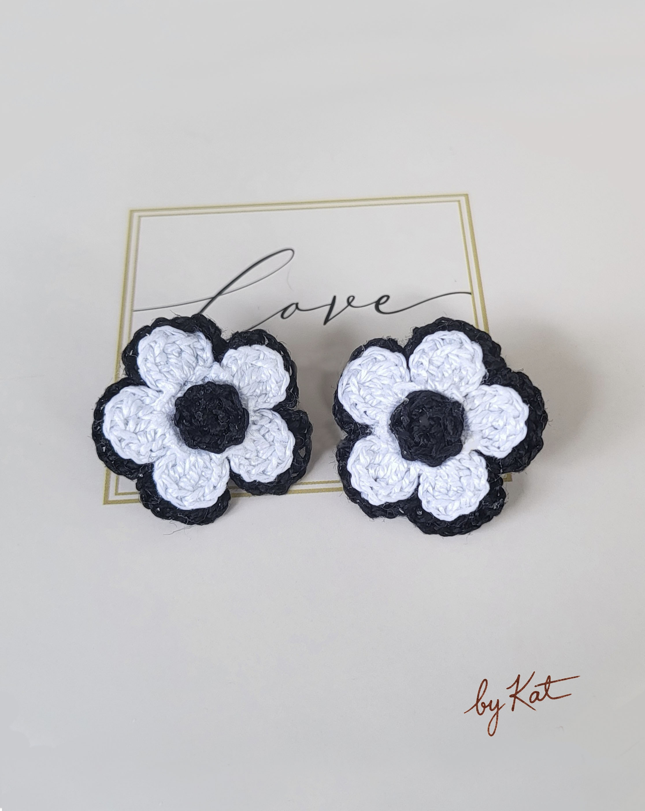 Handmade Crochet Flower Earrings