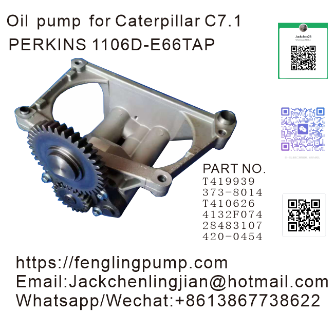  C7.1 Oil Pump T410626 T419939 4132F081 4132F076 4132F075 4132F074 4132F068 4200454 Suitable for CATERPILLAR Engine Spare Parts