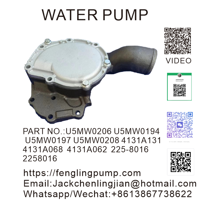 U5MW0206 U5MW0194 U5MWO197 U5MW0208 4131A1314131A068 4131A062 225-8016 2258016 Water Pump For Perkins 1103A-33 Engine