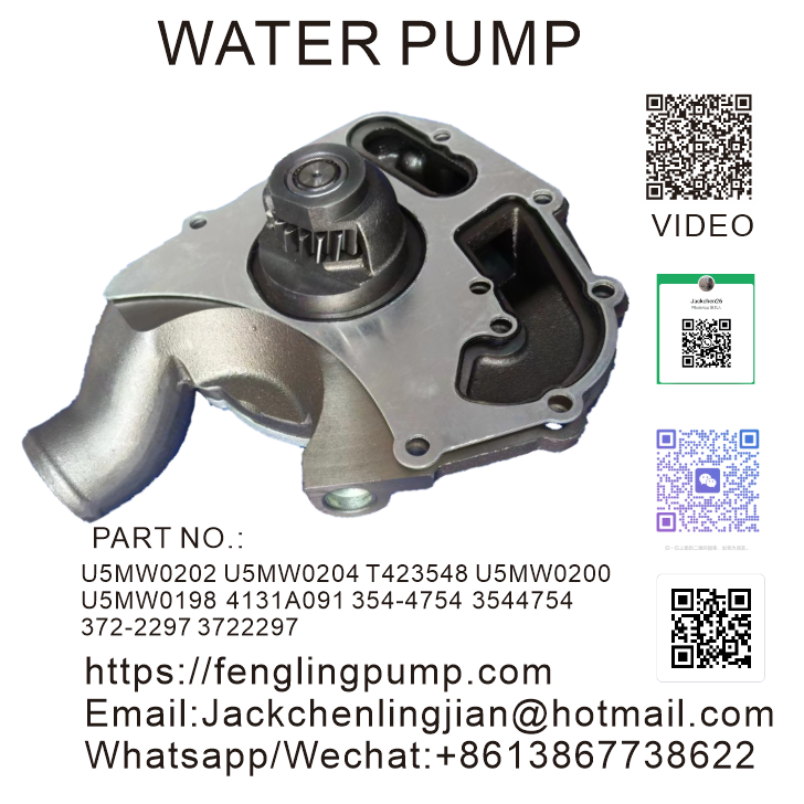 U5MW0202  U5MW0204 T423548 U5MW0200 U5MW0198 4131A091354-4754 3544754 372-2297 3722297 Water pump for PERKINS 1104D-E44T 
