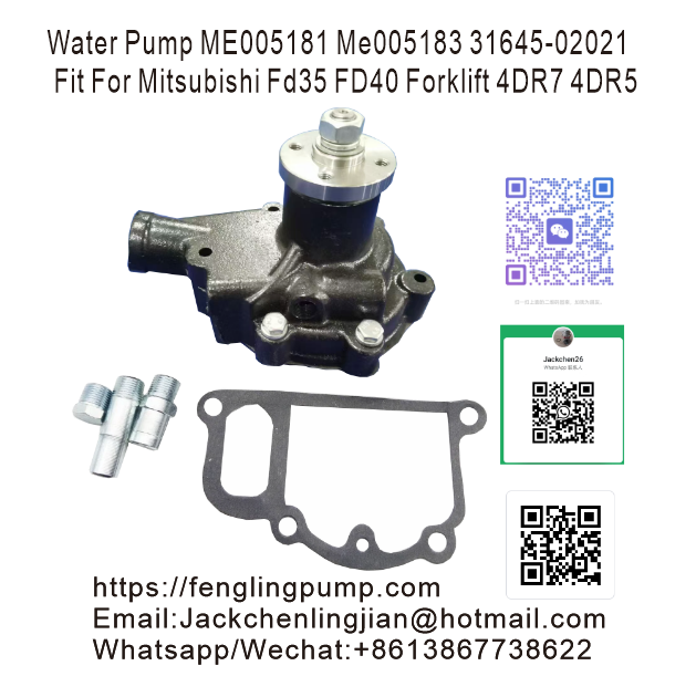 Water Pump ME005181 Me005183 31645-02021Fit For MitsubishiFd35 FD40 Forklift 4DR7 4DR5