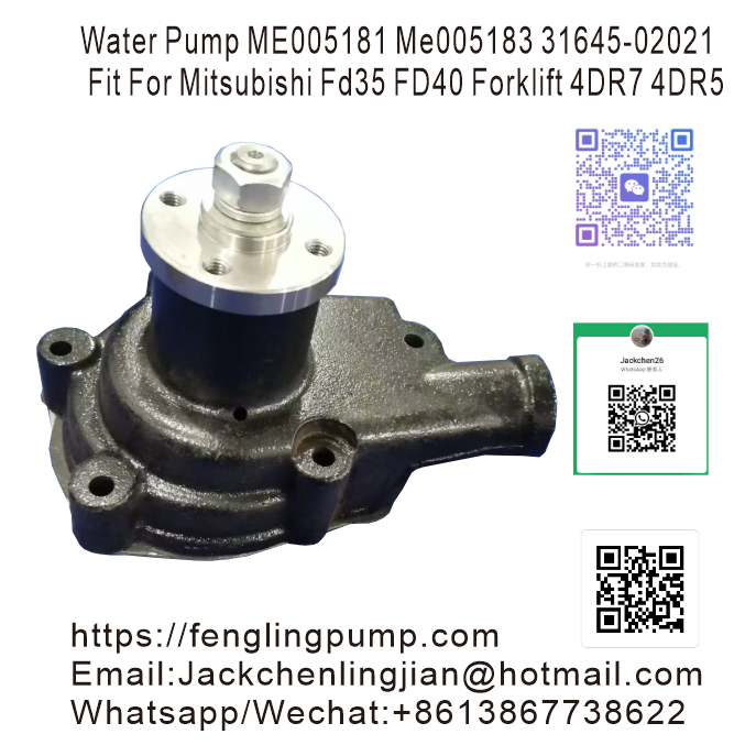 Water Pump ME005181 Me005183 31645-02021Fit For MitsubishiFd35 FD40 Forklift 4DR7 4DR5