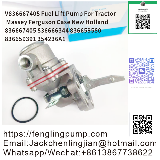 V836667405 Fuel Lift Pump For Tractor Massey Ferguson Case New Holland 836667405 836666344 836659580 836659391 354236A1