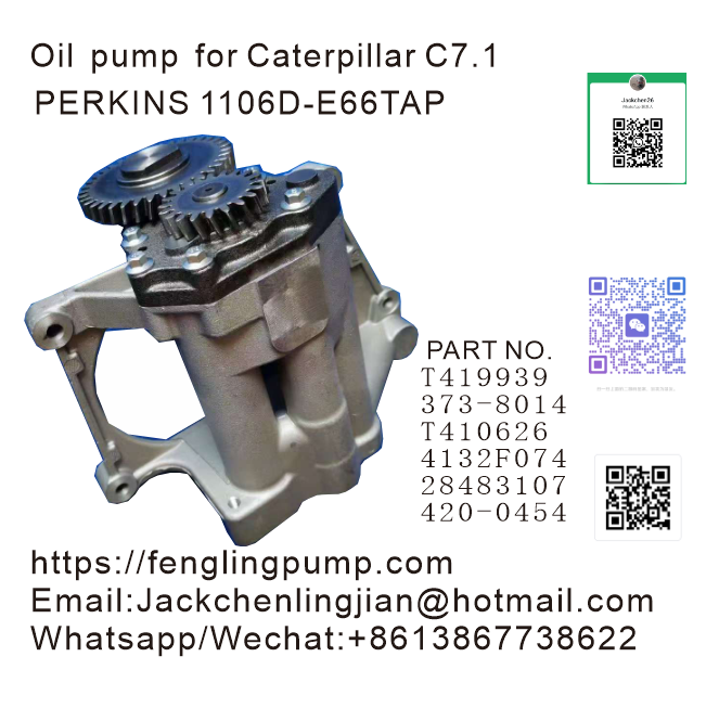  C7.1 Oil Pump T410626 T419939 4132F081 4132F076 4132F075 4132F074 4132F068 4200454 Suitable for CATERPILLAR Engine Spare Parts