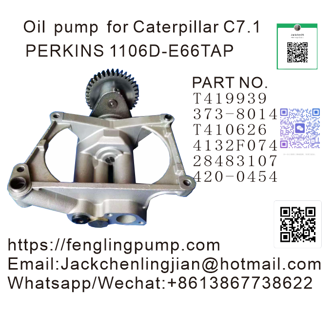  C7.1 Oil Pump T410626 T419939 4132F081 4132F076 4132F075 4132F074 4132F068 4200454 Suitable for CATERPILLAR Engine Spare Parts