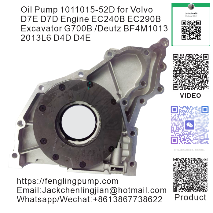 0425-9226 04289740 04289740 04252095 04507271 04259224 04256994 04253468 Oil Pump 1011015-52D for Volvo D7E D7D Engine EC240B EC290B Excavator G700B Motor Grader L120E Wheel Loade