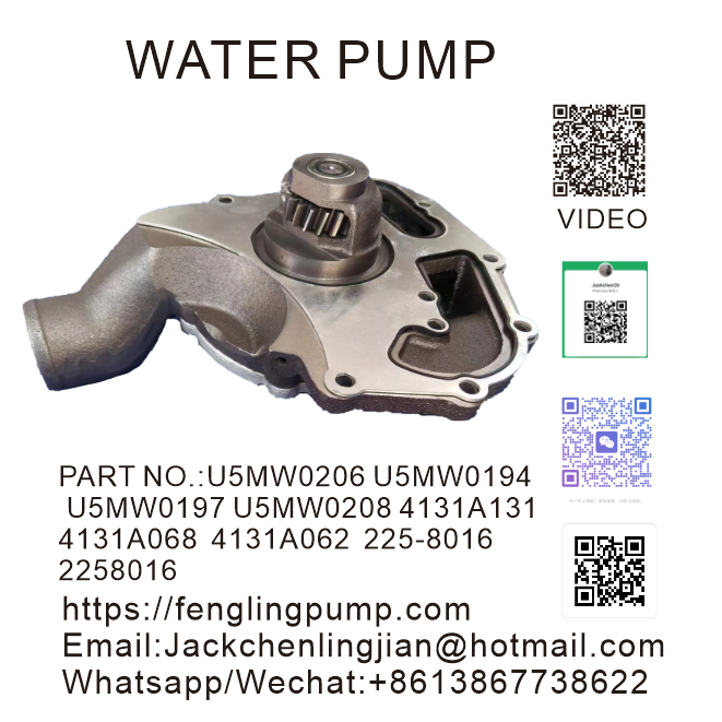 U5MW0206 U5MW0194 U5MWO197 U5MW0208 4131A1314131A068 4131A062 225-8016 2258016 Water Pump For Perkins 1103A-33 Engine