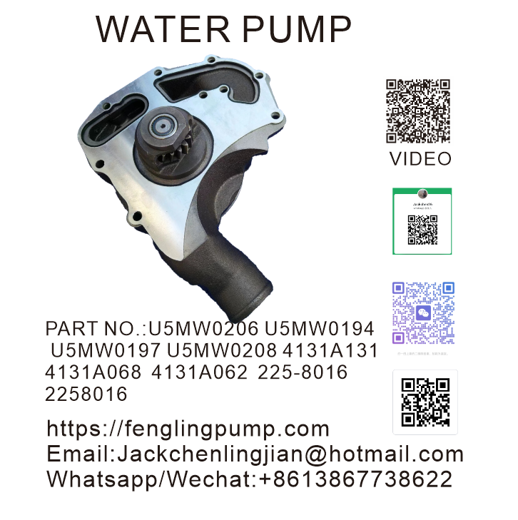 U5MW0206 U5MW0194 U5MWO197 U5MW0208 4131A1314131A068 4131A062 225-8016 2258016 Water Pump For Perkins 1103A-33 Engine