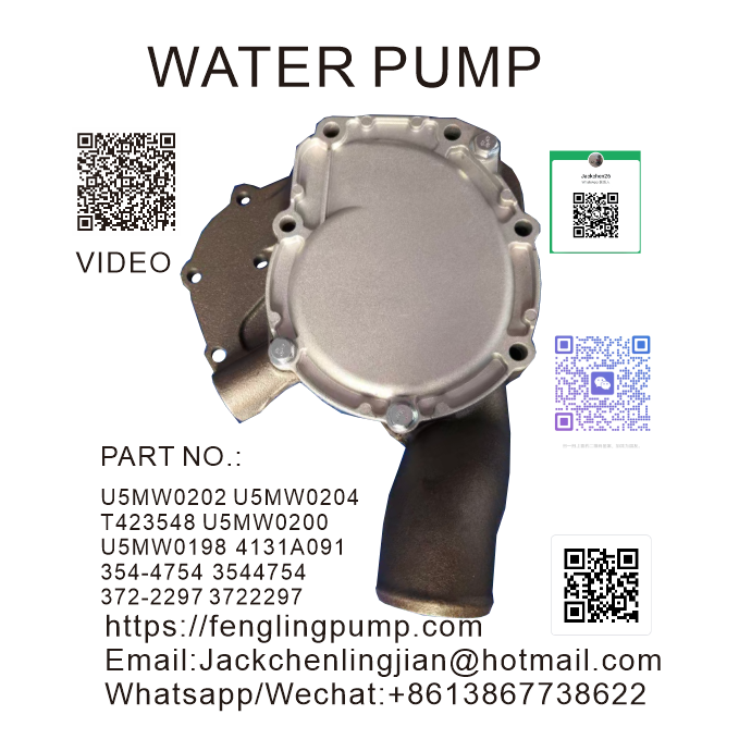 U5MW0202  U5MW0204 T423548 U5MW0200 U5MW0198 4131A091354-4754 3544754 372-2297 3722297 Water pump for PERKINS 1104D-E44T 