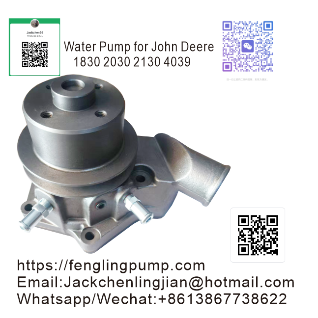 Water Pump with Pulley Fits John Deere 1830 2030 2130 AR85250 AR85249 AR76750 AR97708 RE509068