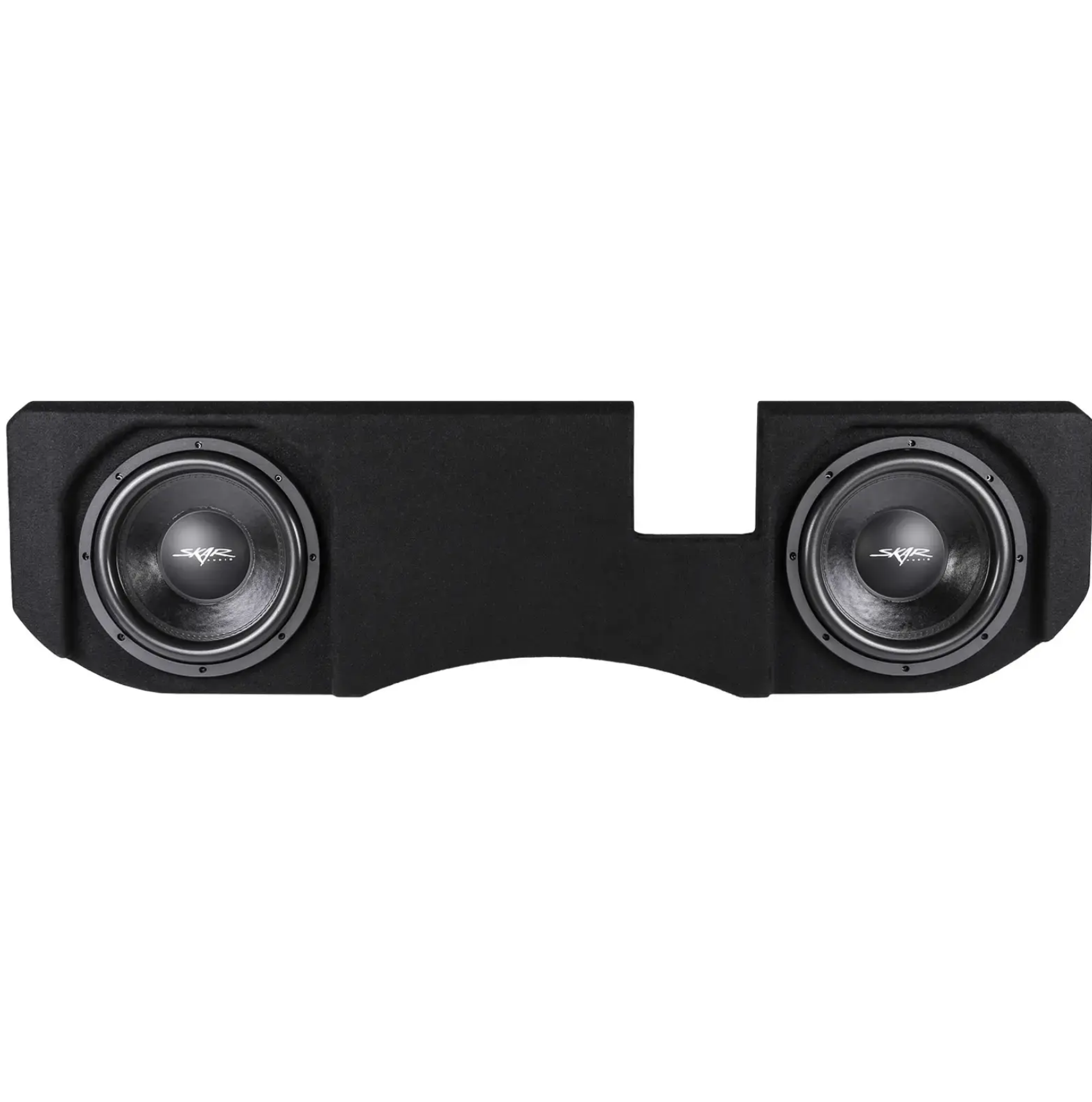 Dual 12" 1,600W Max Power Loaded Subwoofer Enclosure Compatible with 2002-2018 Dodge Ram Crew & Quad Cab Trucks. Comes with Box, Subwoofers, Amp and Wiring Kit