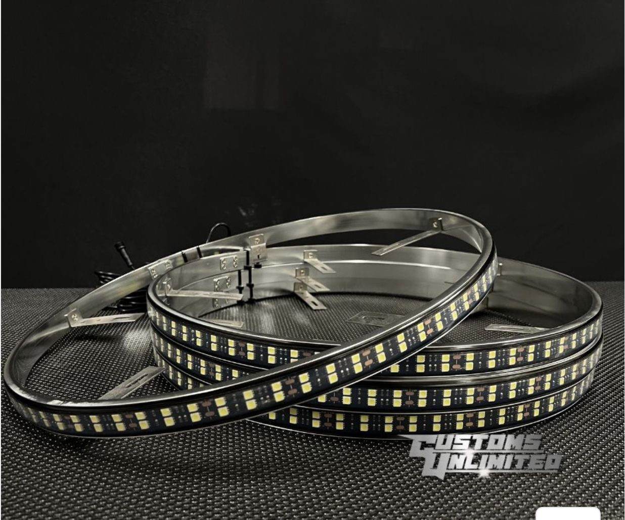 DOUBLE ROW PURE WHITE WHEEL LIGHTS