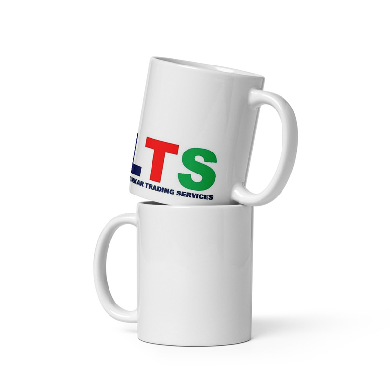 White glossy mug
