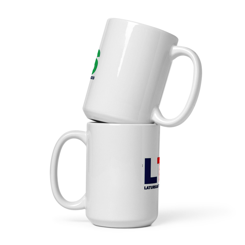 White glossy mug