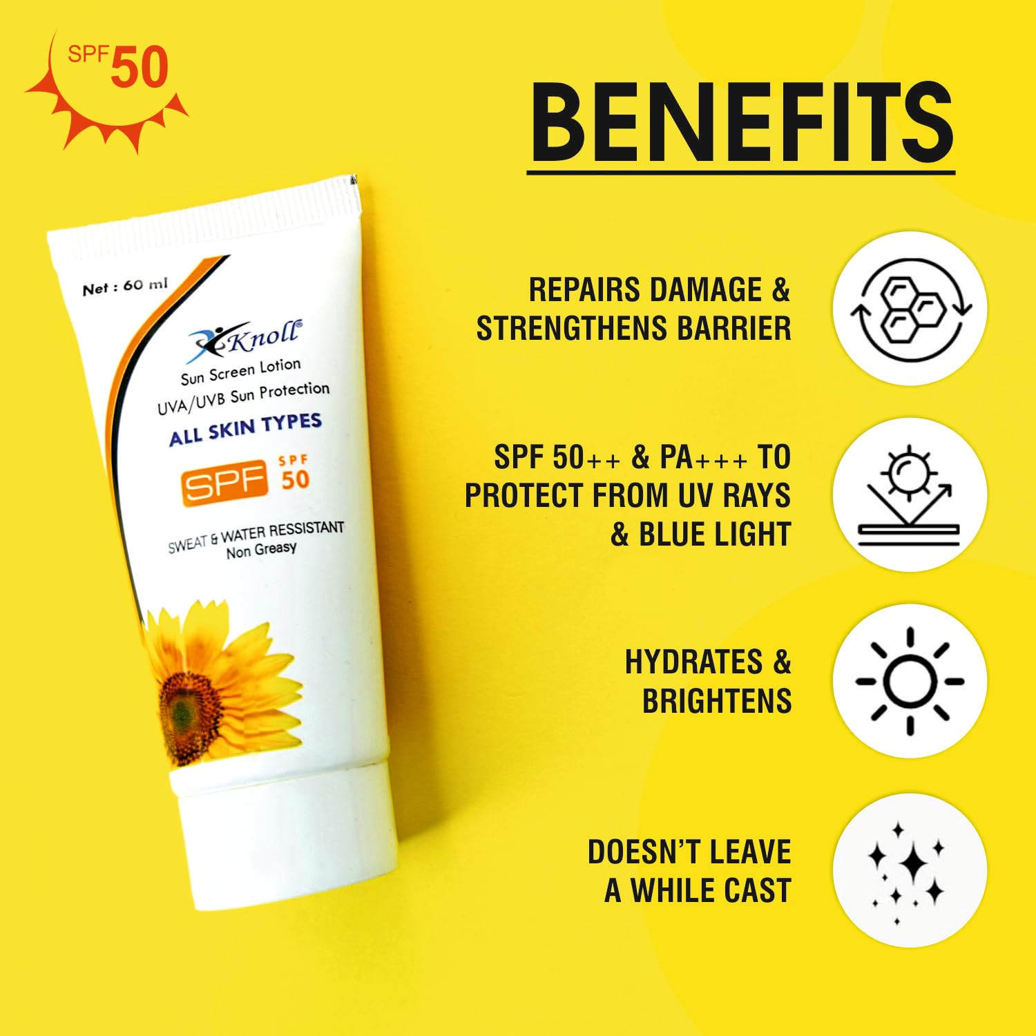 Knoll Sunscreen Lotion SPF 50