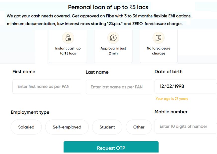Fibe Personal Loan